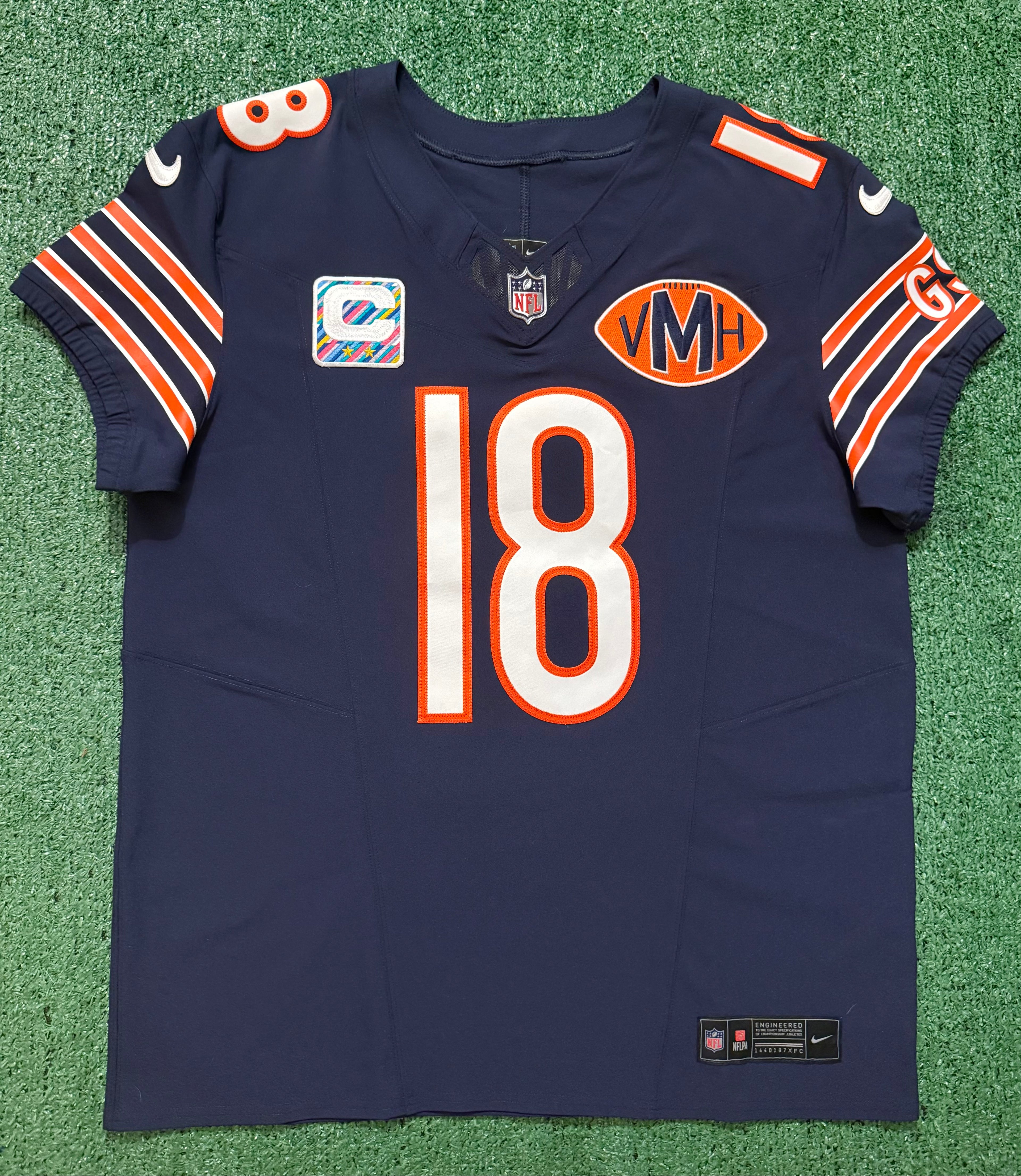 Caleb Williams Chicago Bears Jersey #18 Nike Vapor FUSE Elite Navy Size 44 (Large) NFL
