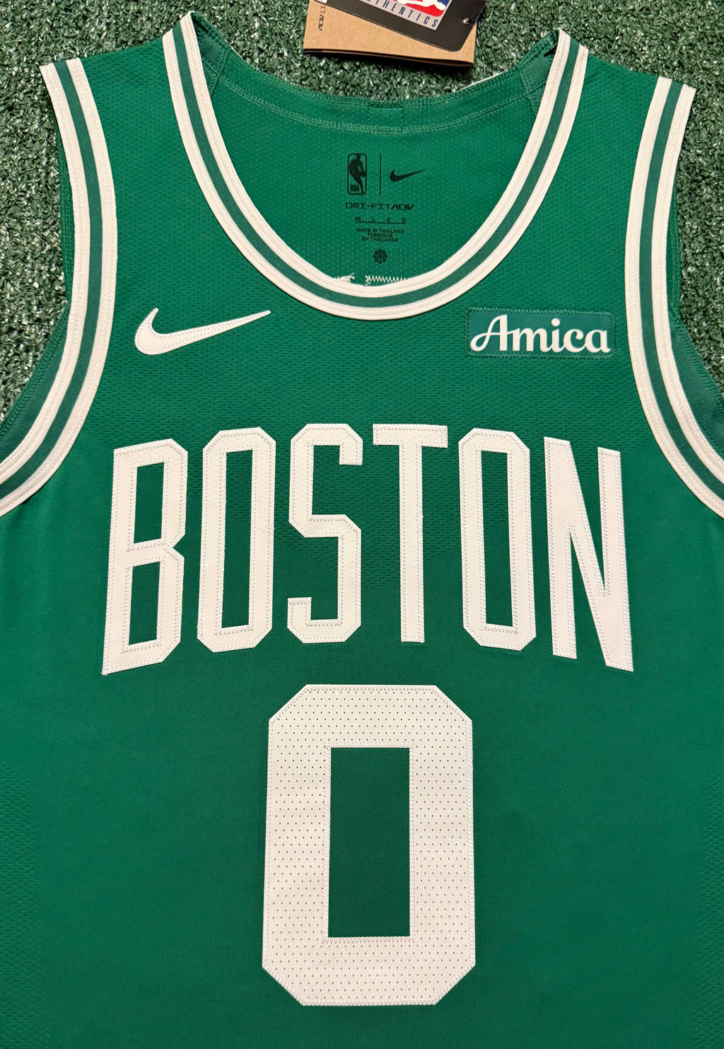 Jayson Tatum Boston Celtics Jersey #0 Nike ADV Authentic Green Size 48 (L) NBA