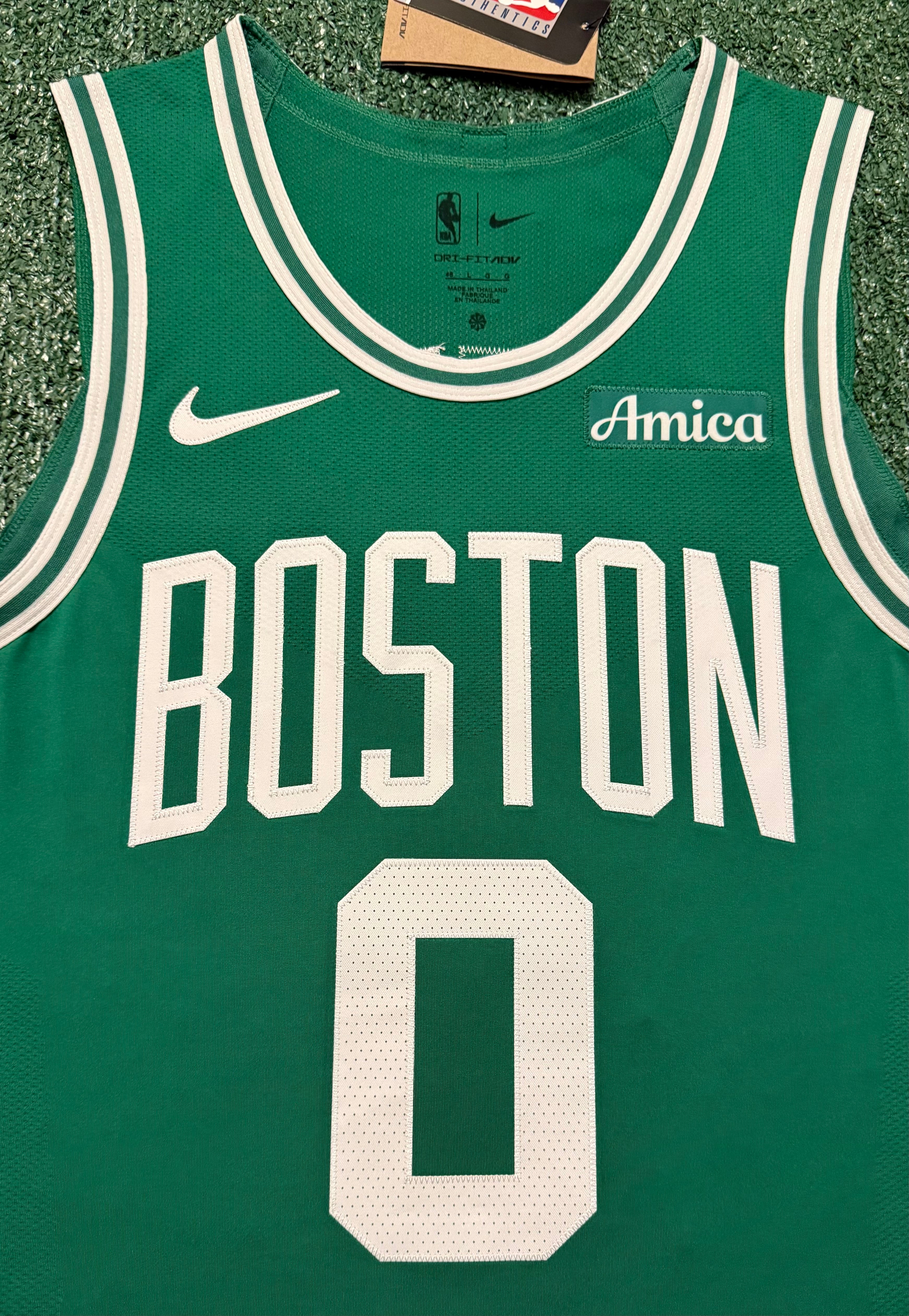 Jayson Tatum Boston Celtics Jersey #0 Nike ADV Authentic Green Size 48 (L) NBA