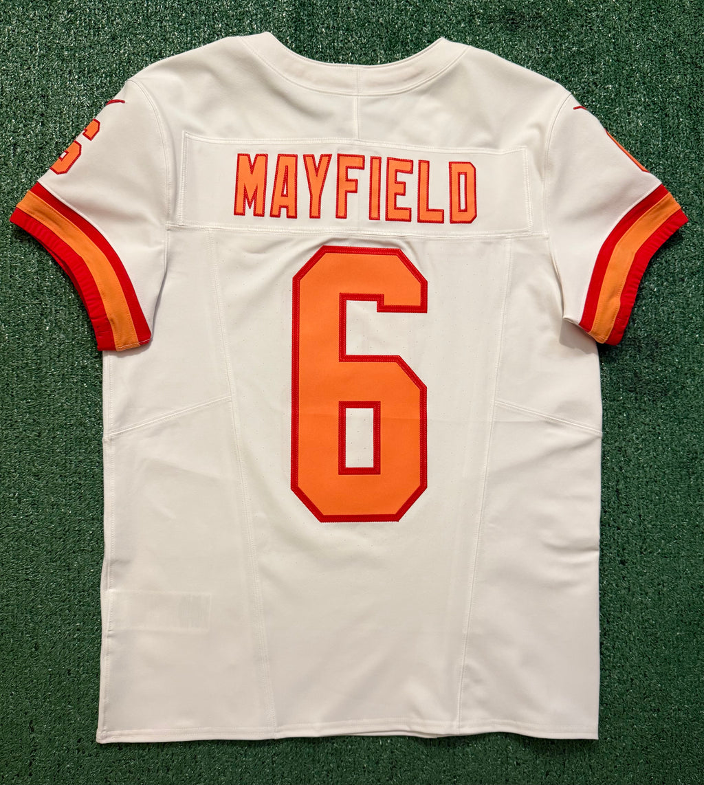 Baker Mayfield Tampa Bay Buccaneers Jersey #6 Nike Vapor FUSE Elite White Creamsicle size 40 (Medium) NFL