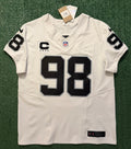 Maxx Crosby Las Vegas Raiders Jersey #98 Nike Vapor Fuse Elite White Size 44 (L) NFL