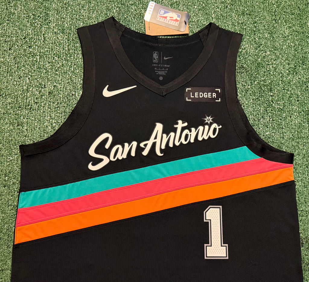Victor Wembanyama San Antonio Spurs Jersey #1 Nike ADV Authentic Black Size 48 (L) NBA
