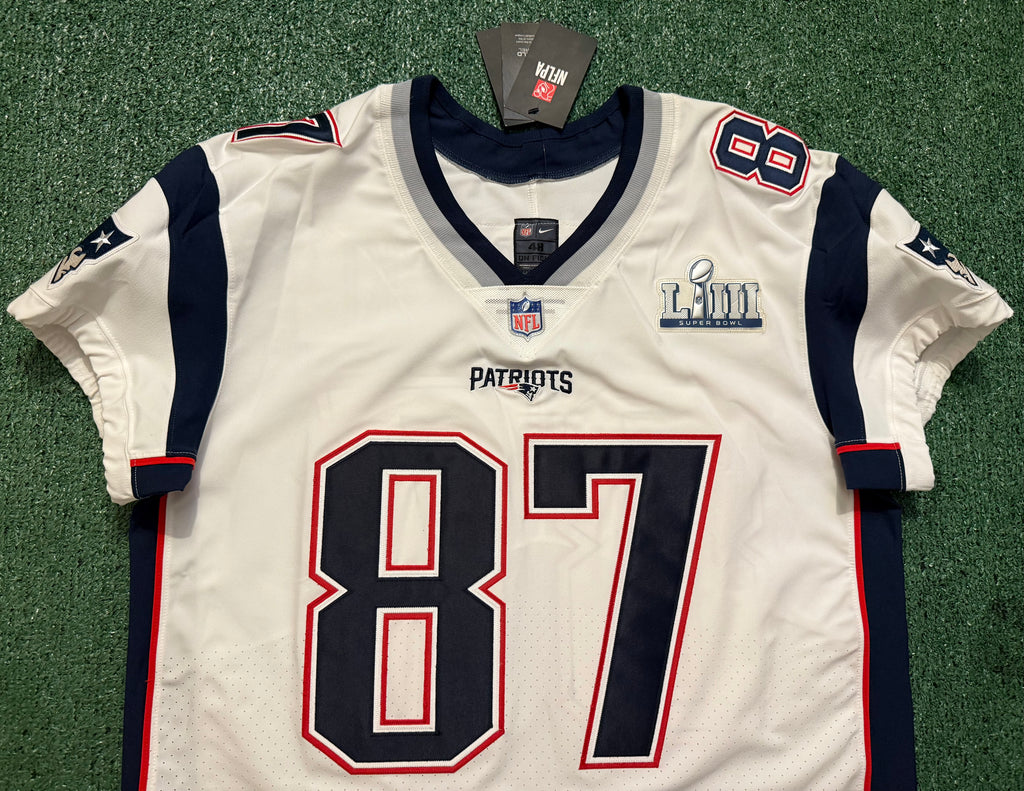 Rob Gronkowski New England Patriots Jersey #87 Nike Vapor Elite White Size 48 (XL) NFL