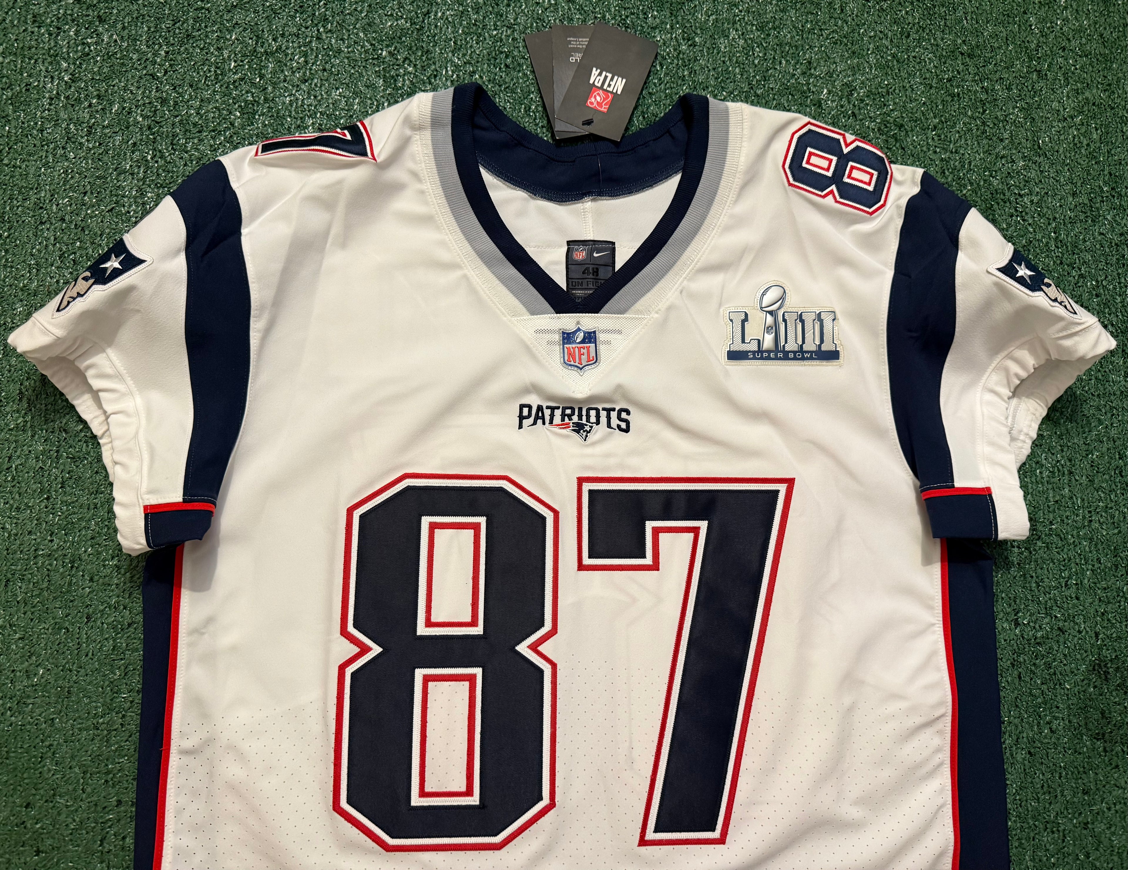 Rob Gronkowski New England Patriots Jersey #87 Nike Vapor Elite White Size 48 (XL) NFL