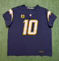 Justin Herbert Los Angeles Chargers Jersey #10 Nike Vapor Fuse Elite Navy Size 52 (XXL) NFL