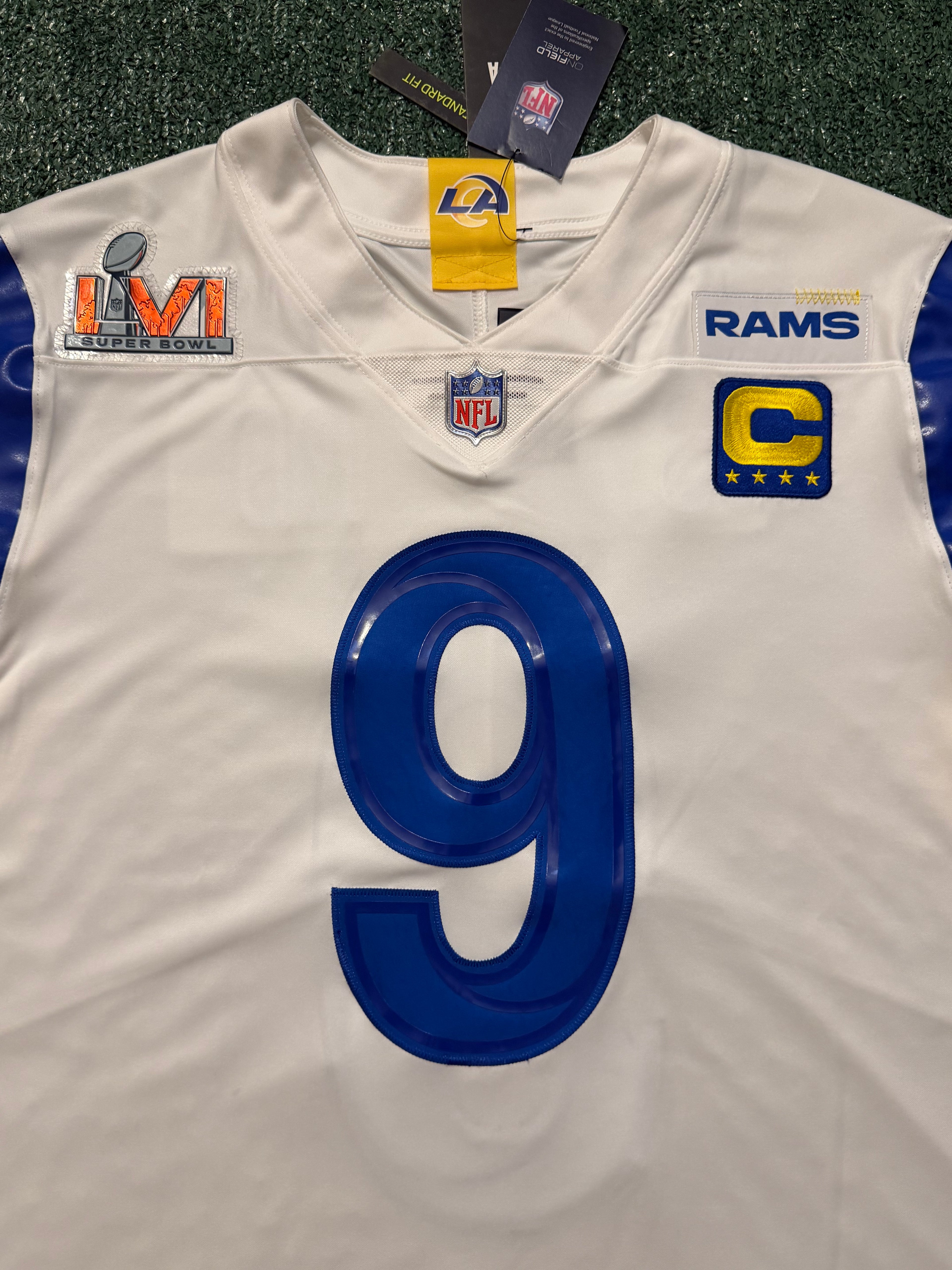 Matthew Stafford Los Angeles Rams Jersey #9 Nike Vapor Limited White (Large) NFL