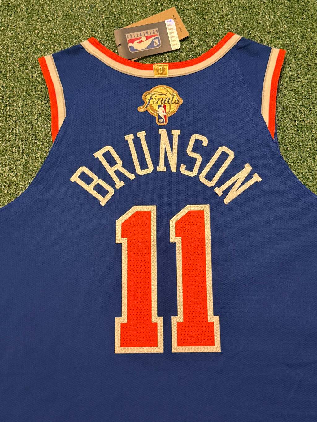 Jalen Brunson New York Knicks Jersey #11 Finals Nike ADV Authentic Blue Size 48 (L) NBA