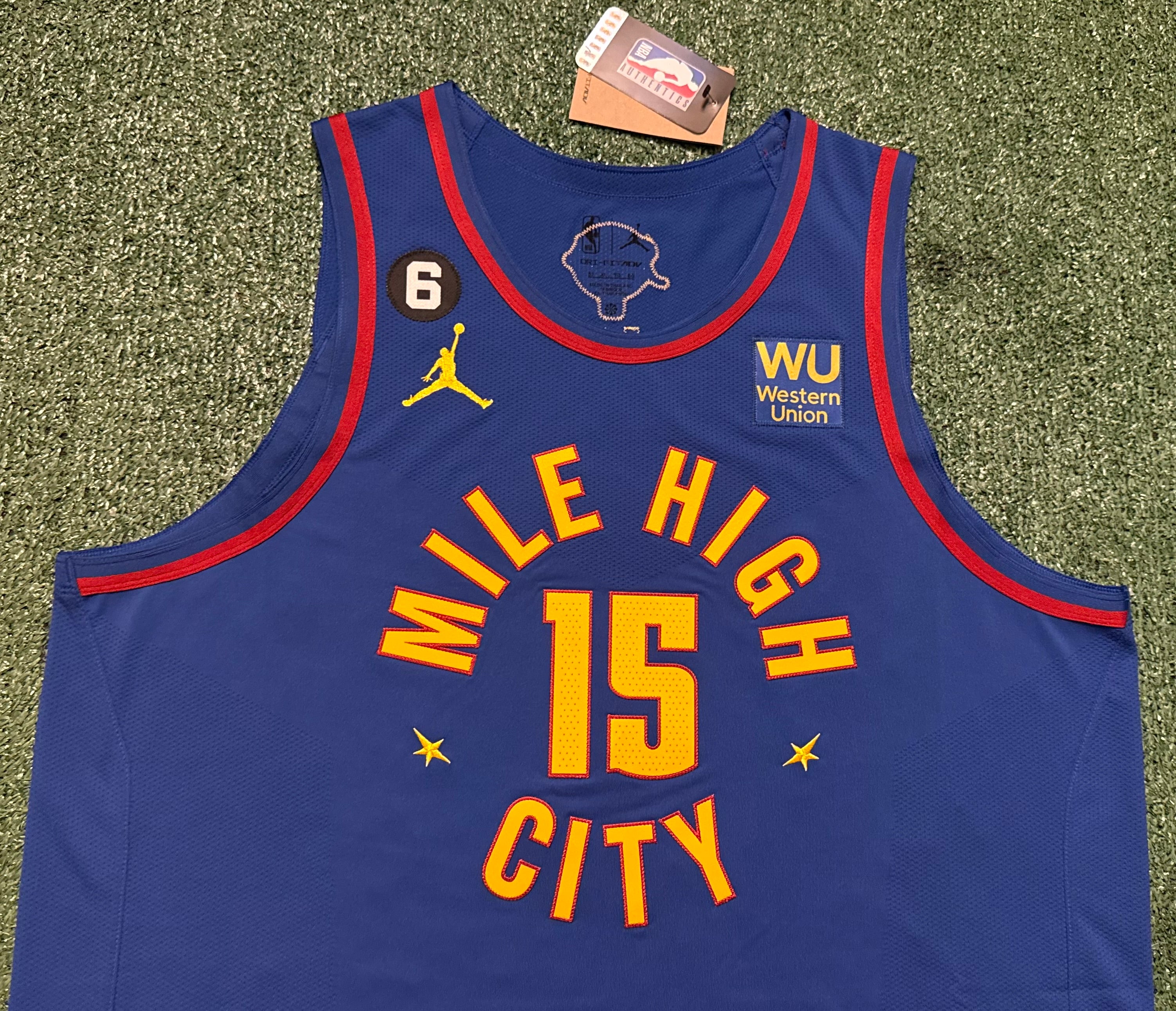 Nikola Jokic Denver Nuggets Jersey #15 Nike ADV Authentic Blue Size 52 (XL) NBA