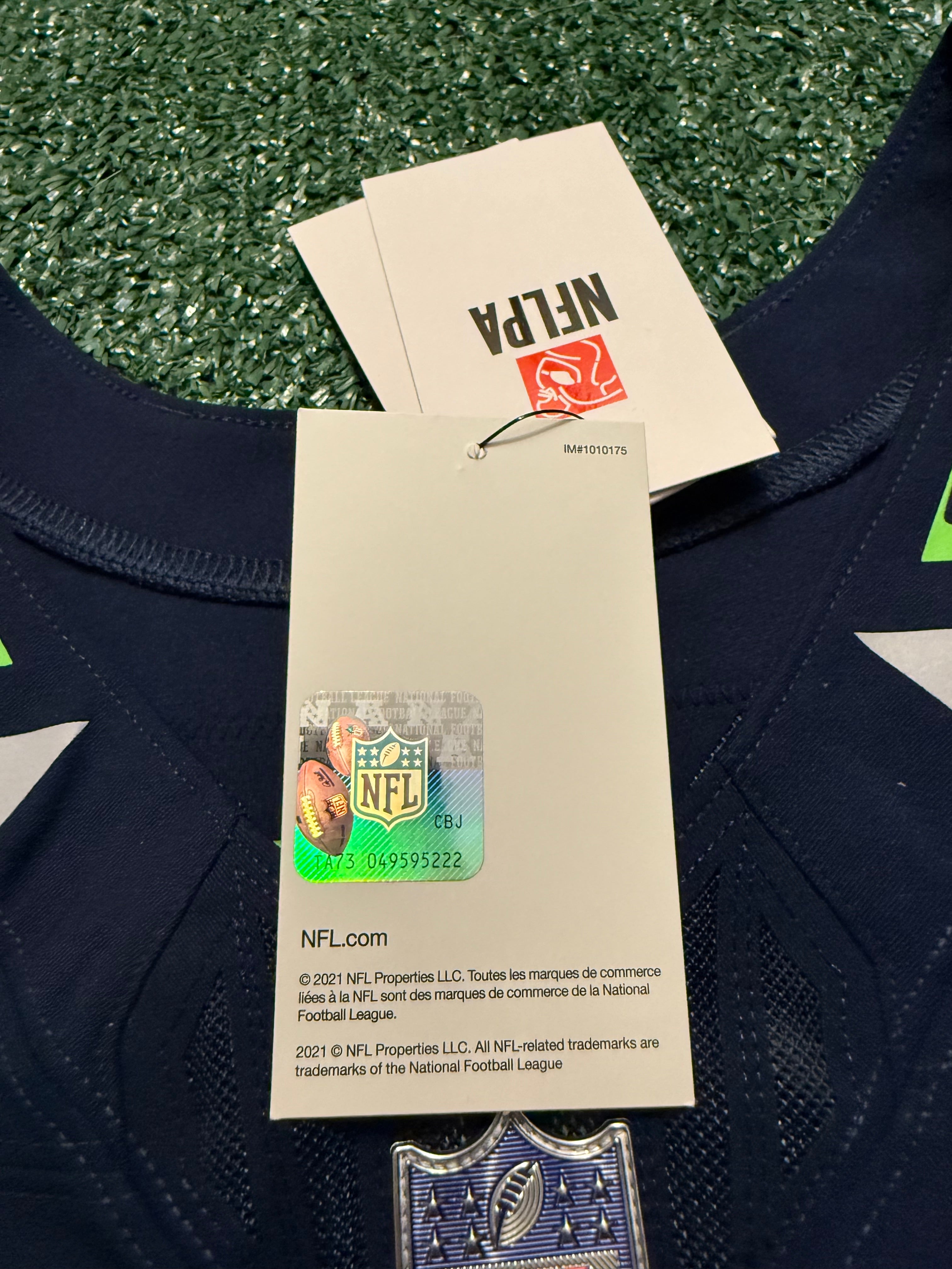 Kenneth Walker III Seattle Seahawks Jersey #9 Nike Vapor FUSE Elite Navy Size 44 (Large) NFL