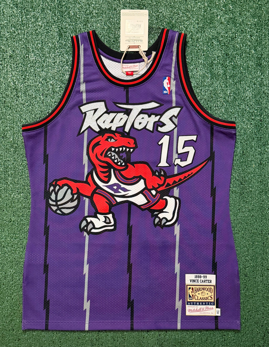 Vince Carter Toronto Raptors Jersey #15 Mitchell & Ness Authentic Purple Size 44 (L) NBA