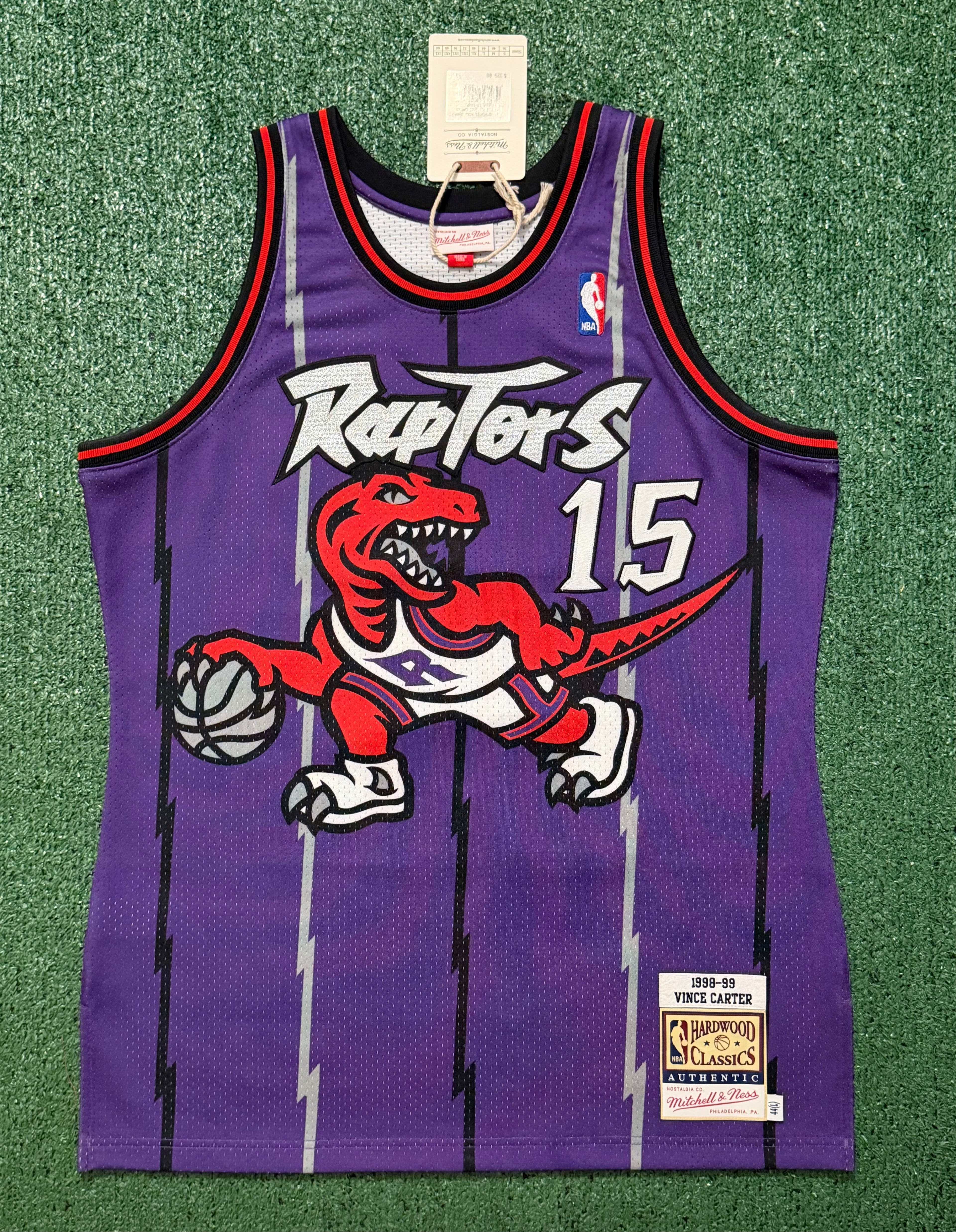 Vince Carter Toronto Raptors Jersey #15 Mitchell & Ness Authentic Purple Size 44 (L) NBA