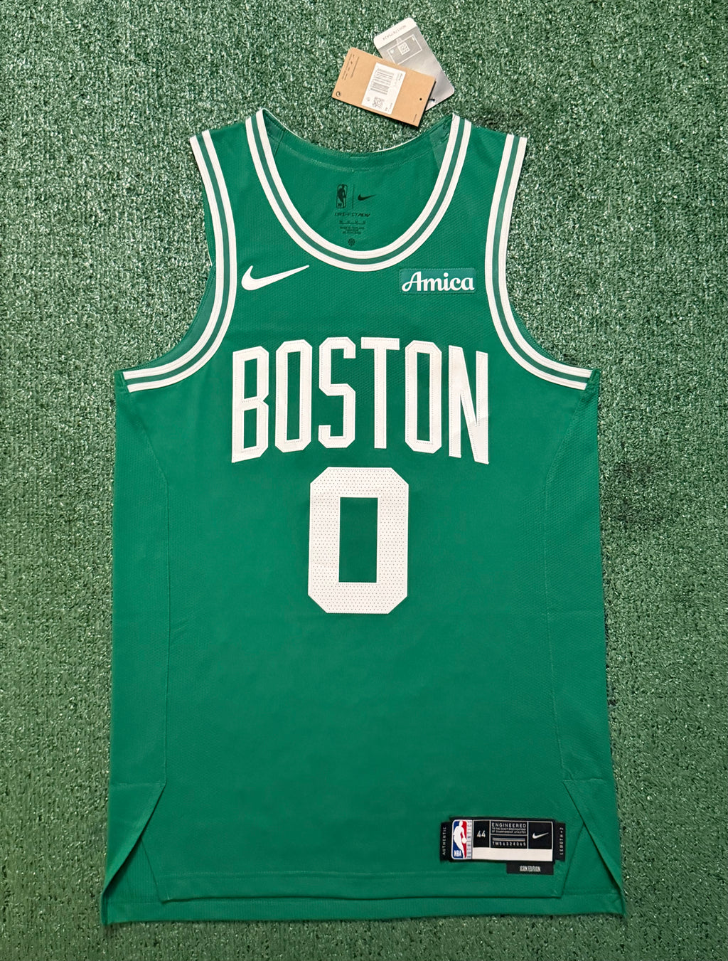Jayson Tatum Boston Celtics Jersey #0 Nike ADV Authentic Green Size 44 (Medium) NBA
