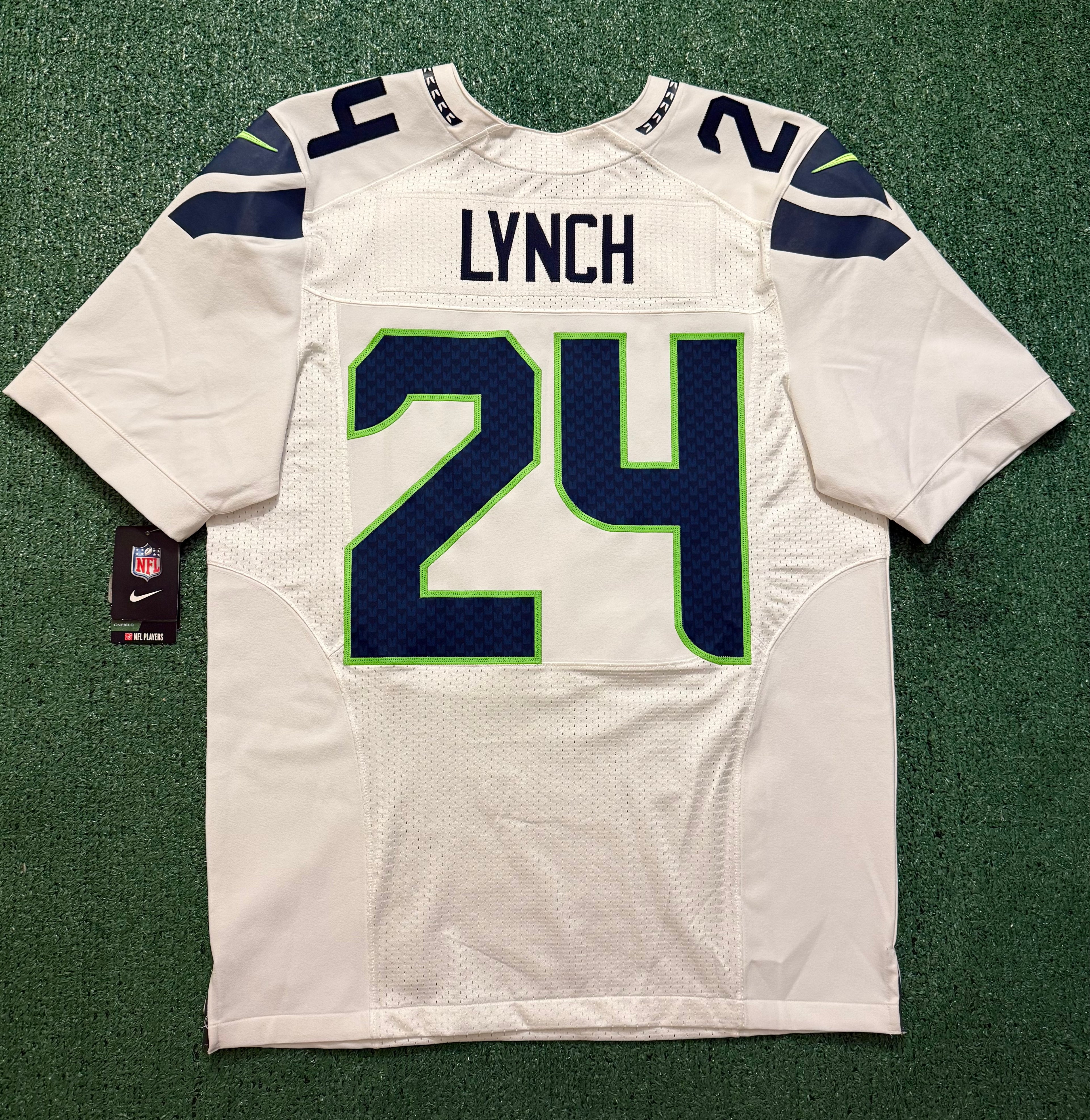 Marshawn Lynch Seattle Seahawks 
Jersey #24 Nike Elite white Size 44 (Large) NFL