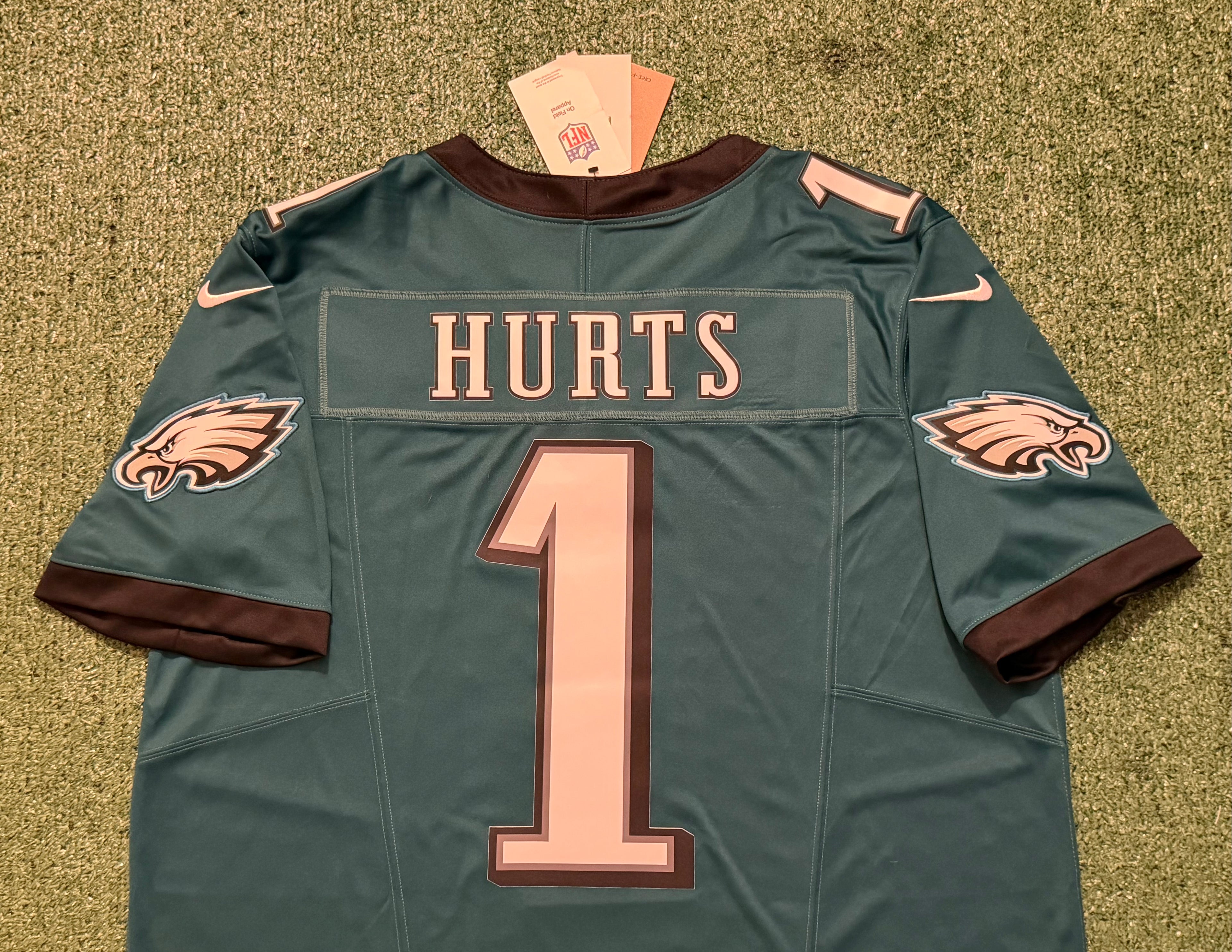 Jalen Hurts Philadelphia Eagles Jersey #1 Nike Vapor FUSE Limited Green size (XL) NFL