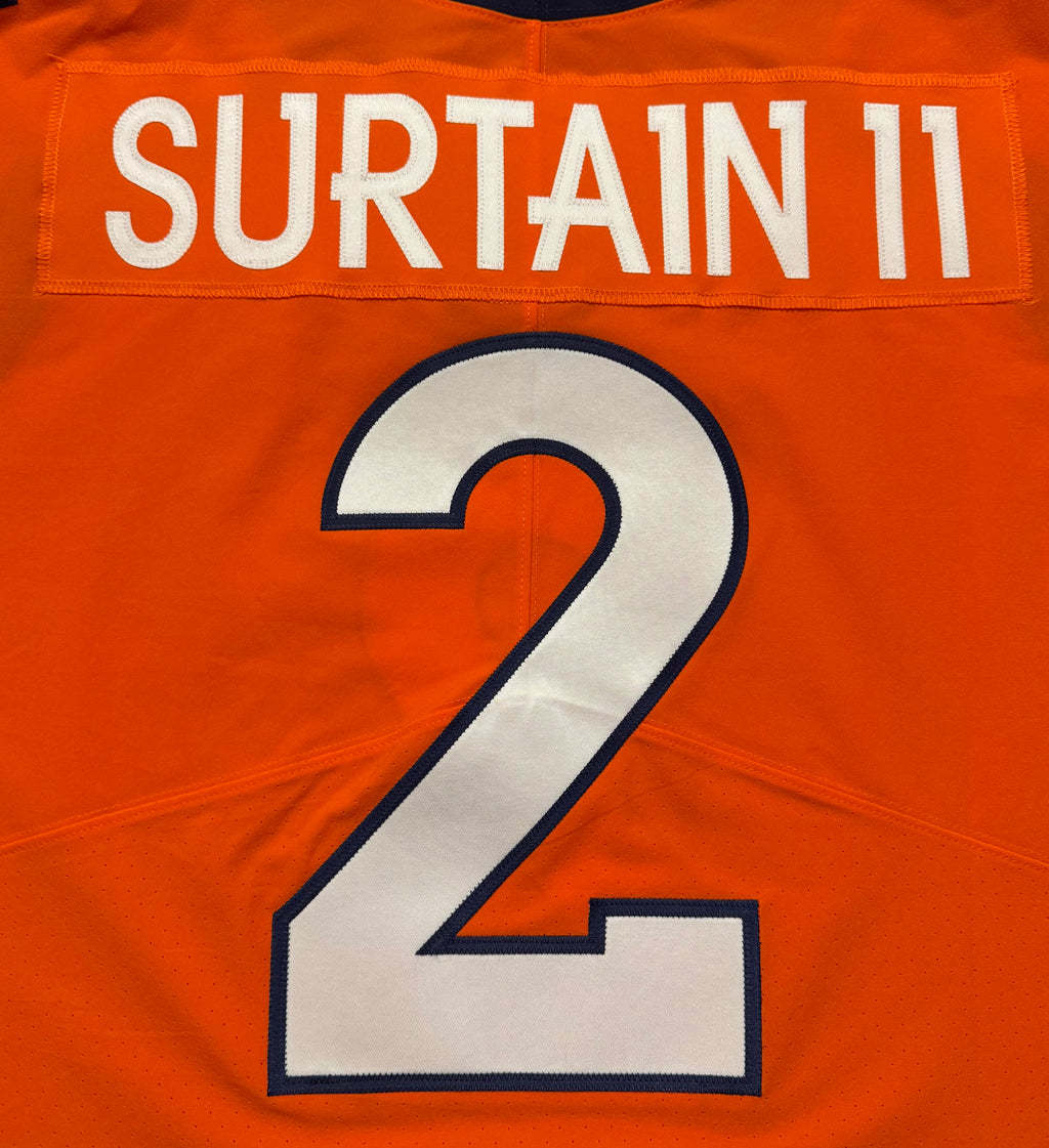 Pat Surtain II Denver Broncos Jersey #2 Nike Vapor Elite Orange Size 48 (XL) NFL
