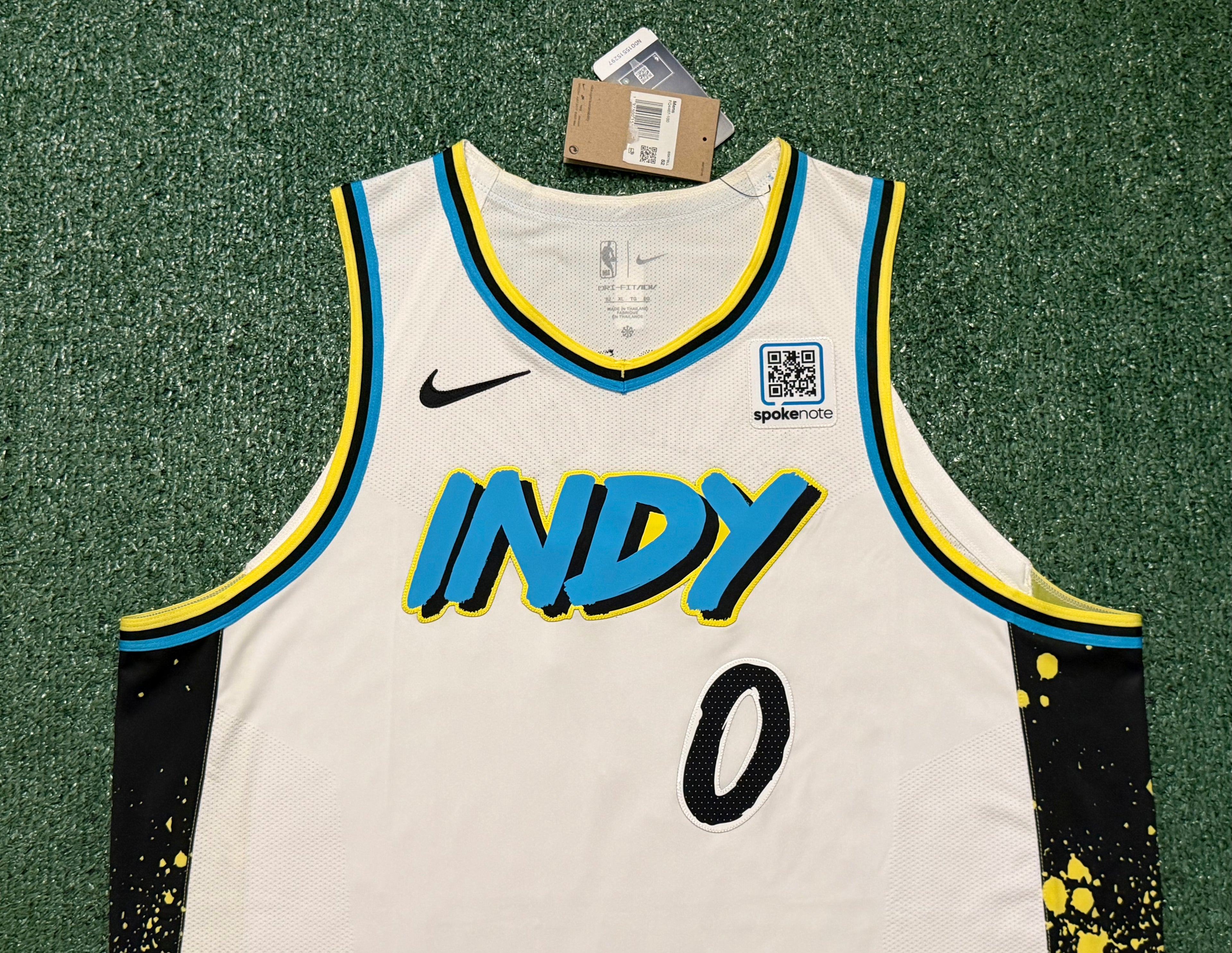 Tyrese Haliburton Indiana Pacers Jersey #0 Nike ADV Authentic White Size 52 (XL) NBA