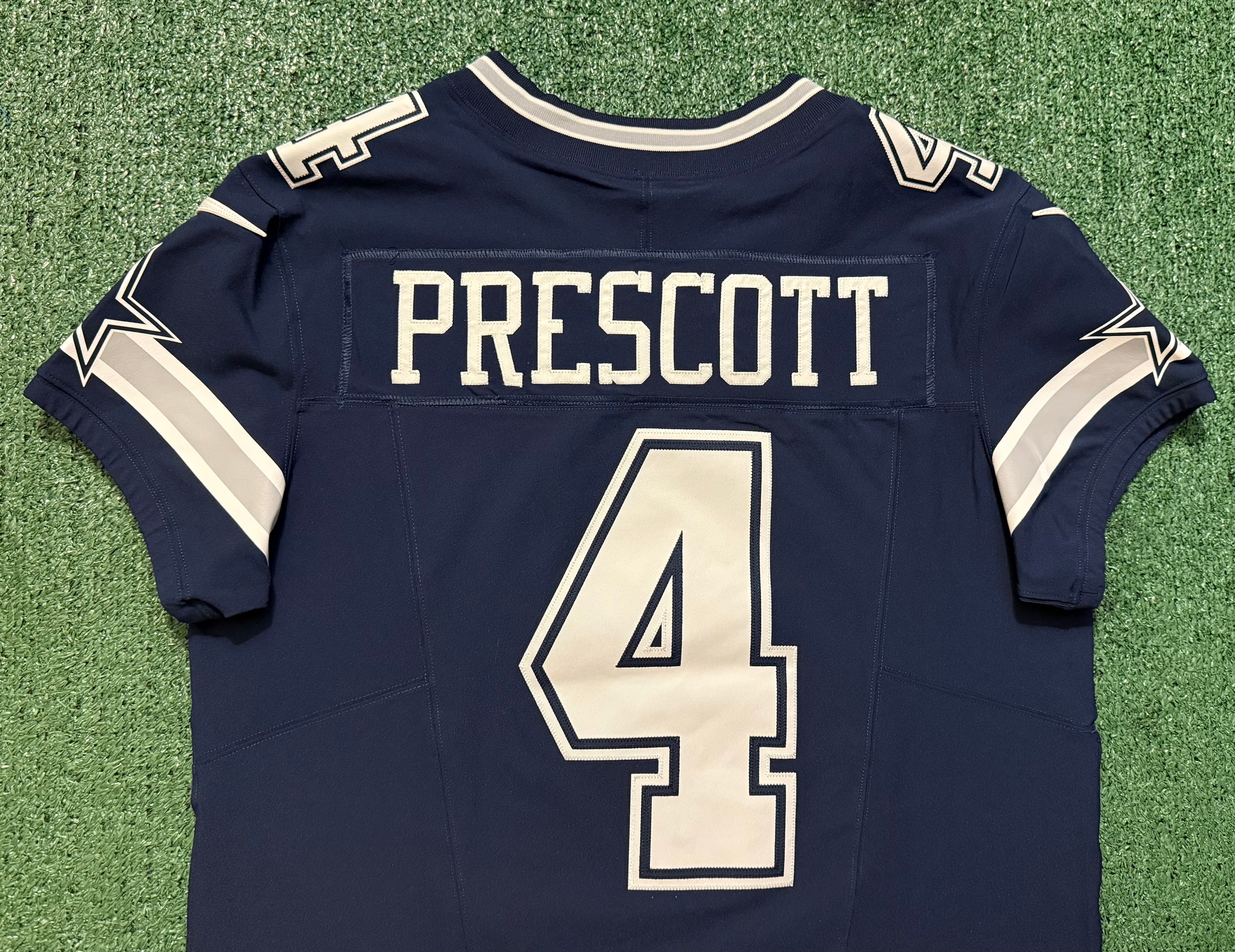 Dak Prescott Dallas Cowboys Jersey #4 Nike Vapor Fuse Elite Navy Size 44 (Large) NFL
