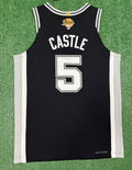 Stephon Castle San Antonio Spurs Jersey #5 Nike ADV Authentic Black Size 48 (L) NBA
