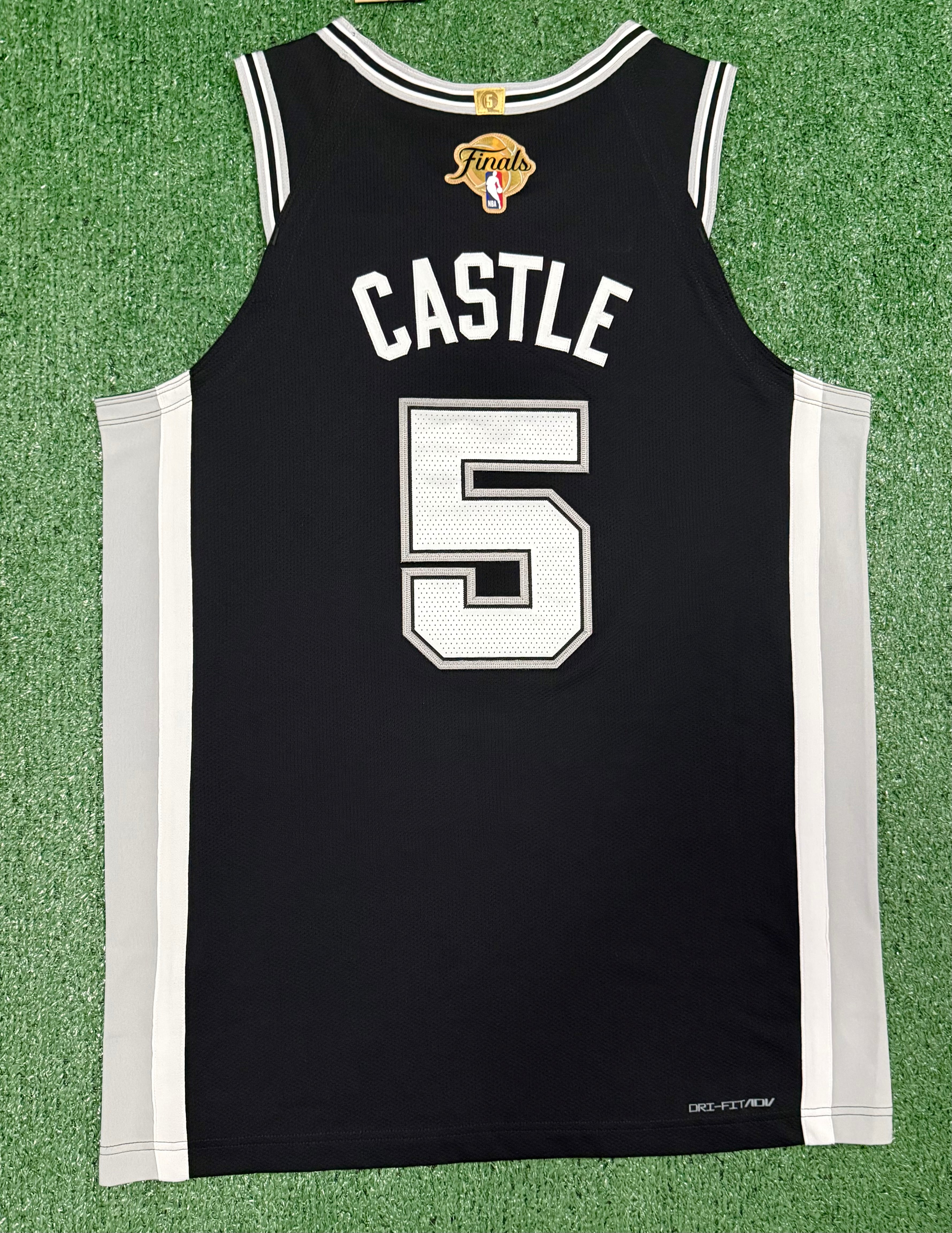 Stephon Castle San Antonio Spurs Jersey #5 Nike ADV Authentic Black Size 48 (L) NBA