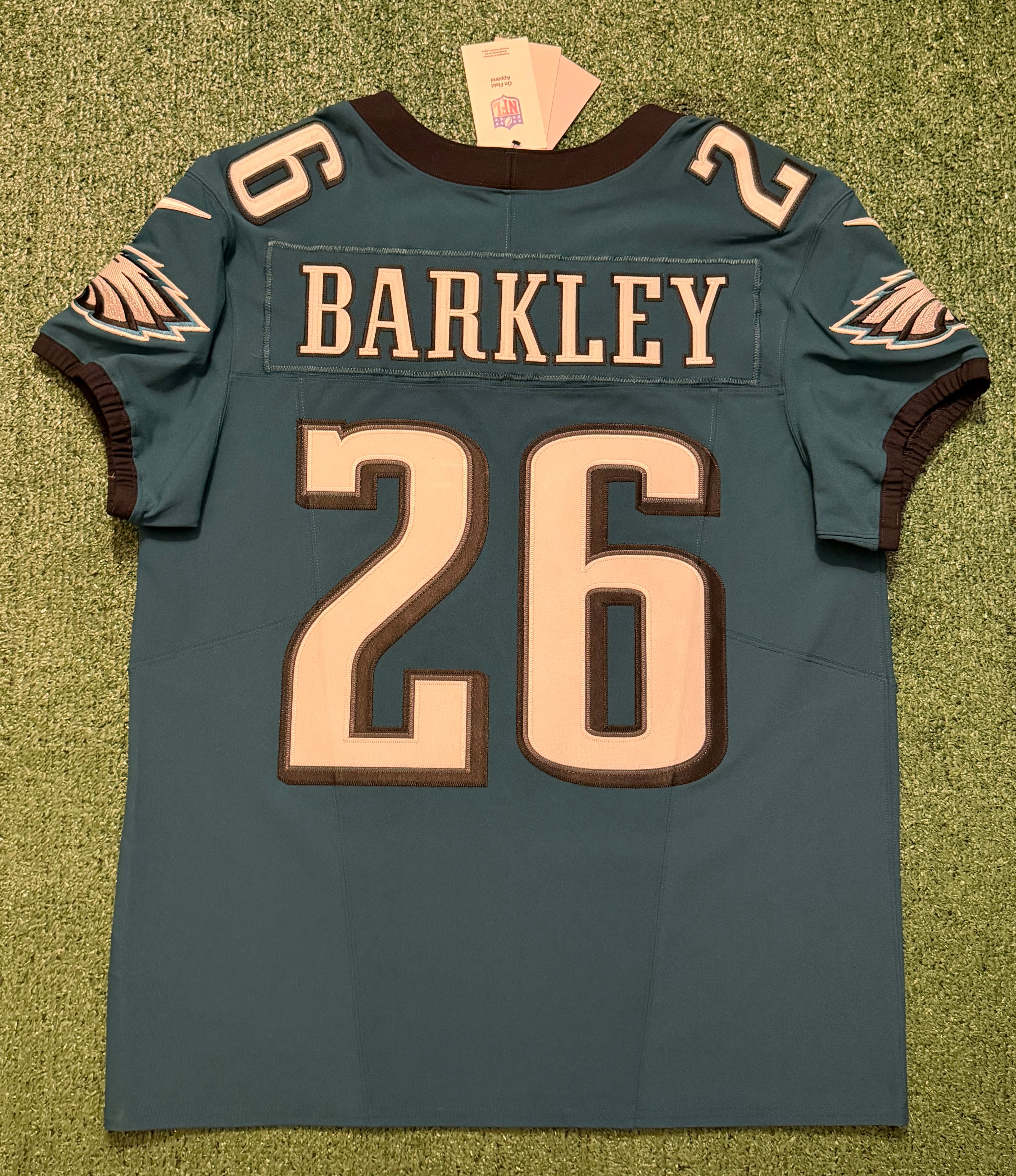 Saquon Barkley Philadelphia Eagles Jersey #26 Nike Vapor FUSE Elite Green 44 (Large) NFL