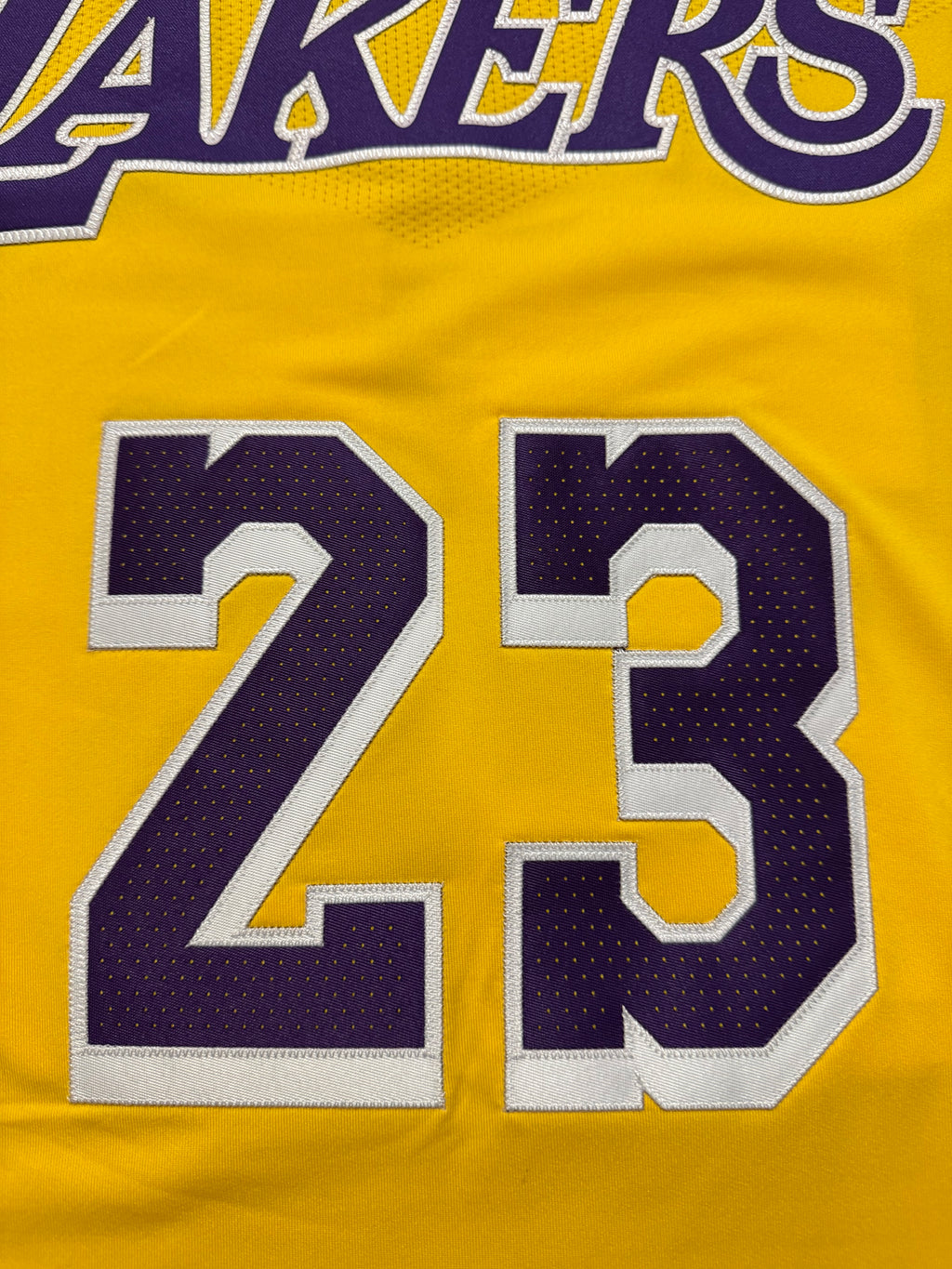 LeBron James Los Angeles Lakers Jersey #23 Nike ADV Authentic Gold Size 48 (L) NBA