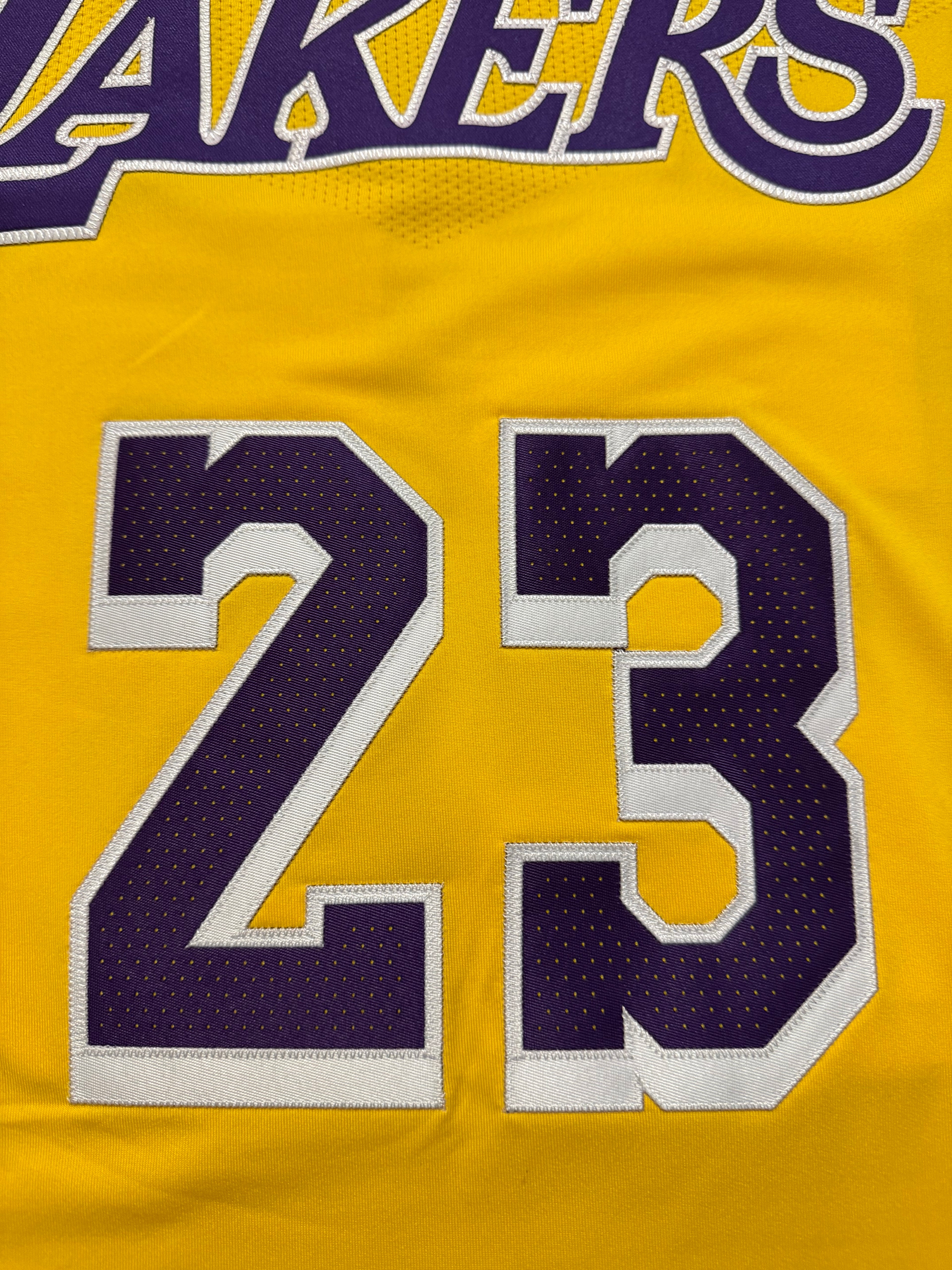 LeBron James Los Angeles Lakers Jersey #23 Nike ADV Authentic Gold Size 48 (L) NBA