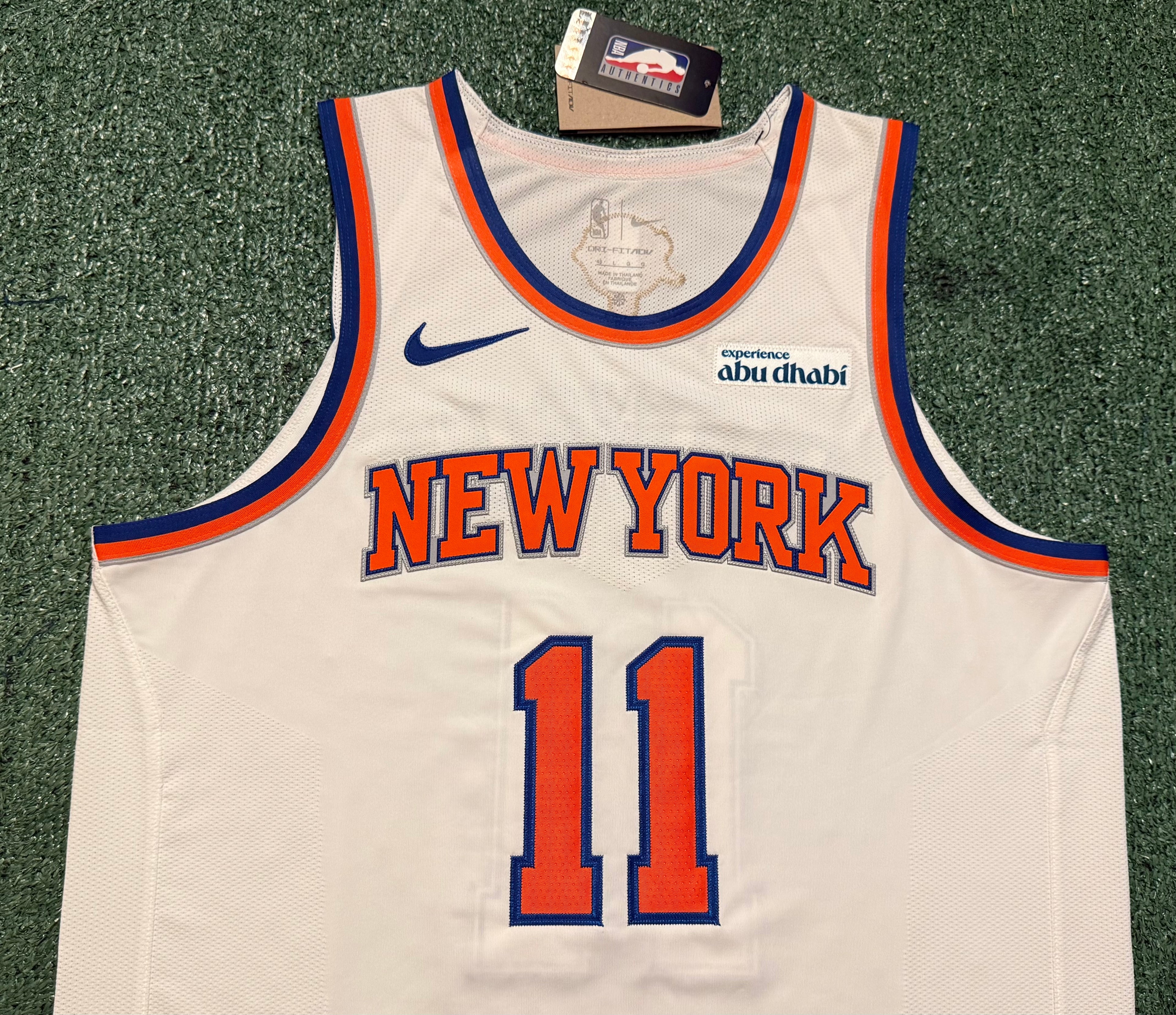 Jalen Brunson New York Knicks Jersey #11 Nike ADV Authentic White Size 48 (L) NBA