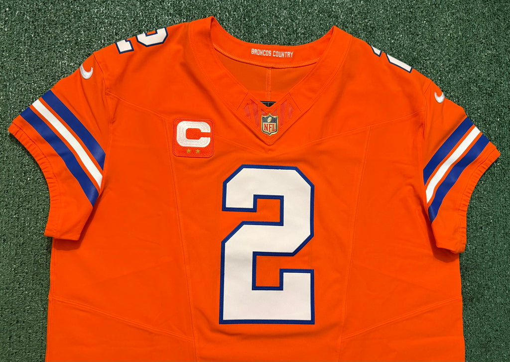 Pat Surtain II Denver Broncos Jersey #2 Nike Vapor Fuse Elite Orange Size 52 (XXL) NFL