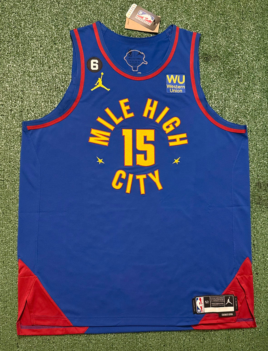 Nikola Jokic Denver Nuggets Jersey #15 Nike ADV Authentic Blue Size 52 (XL) NBA
