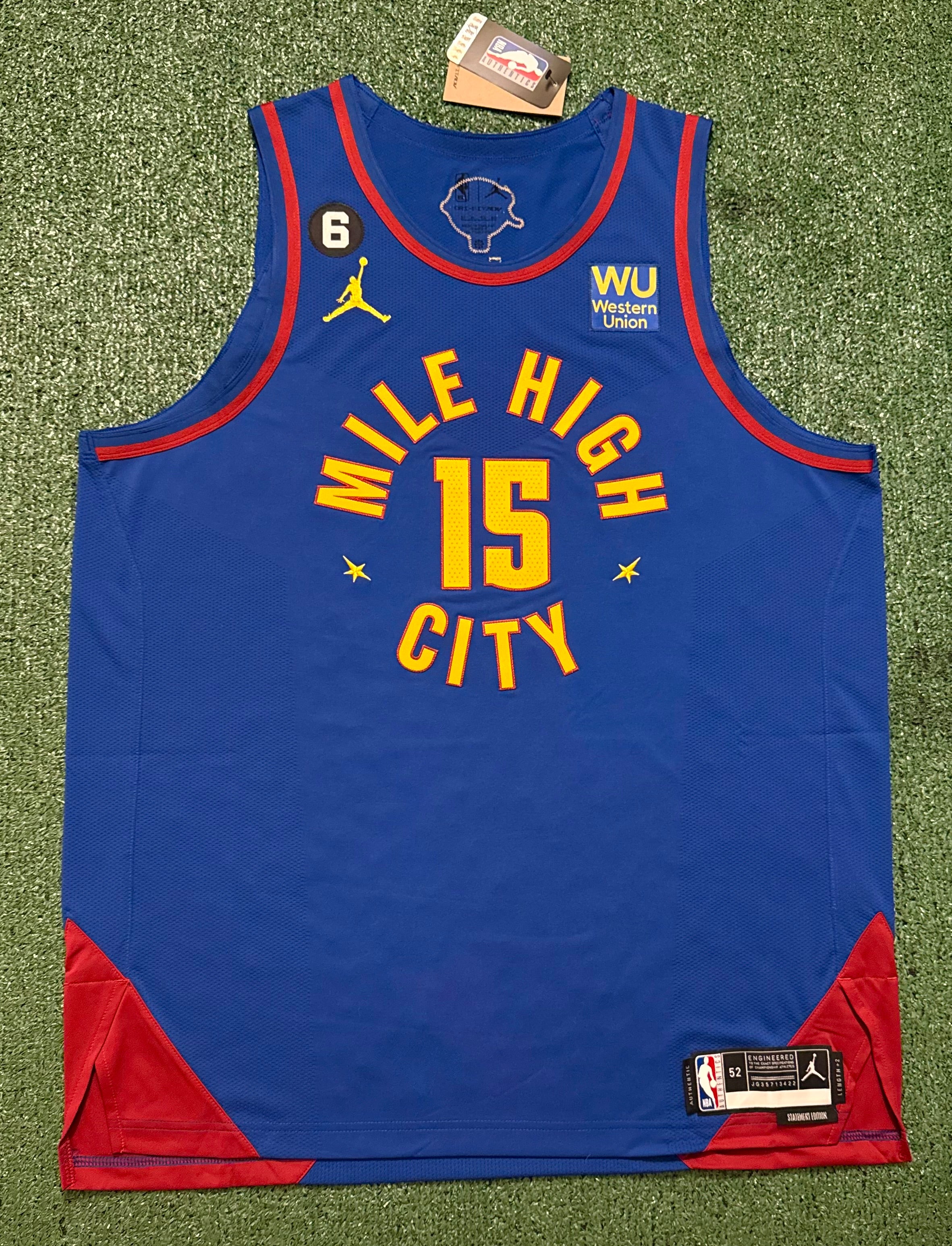 Nikola Jokic Denver Nuggets Jersey #15 Nike ADV Authentic Blue Size 52 (XL) NBA