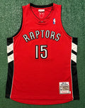Vince Carter Toronto Raptors Jersey #15 Mitchell & Ness Authentic Red Size 44 (L) NBA
