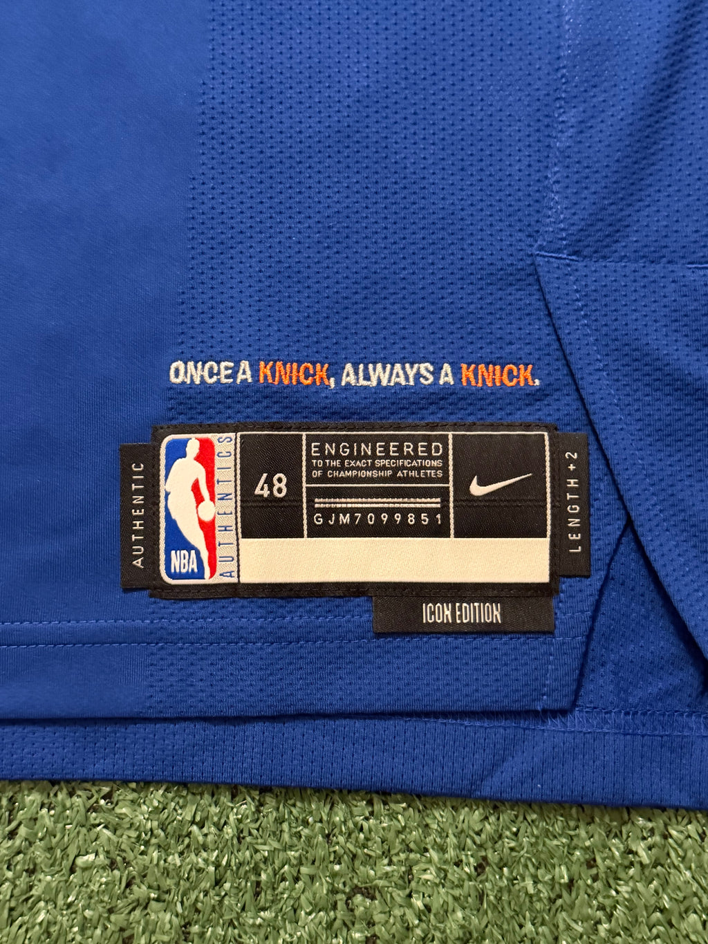 Jalen Brunson New York Knicks Jersey #11 Finals Nike ADV Authentic Blue Size 48 (L) NBA