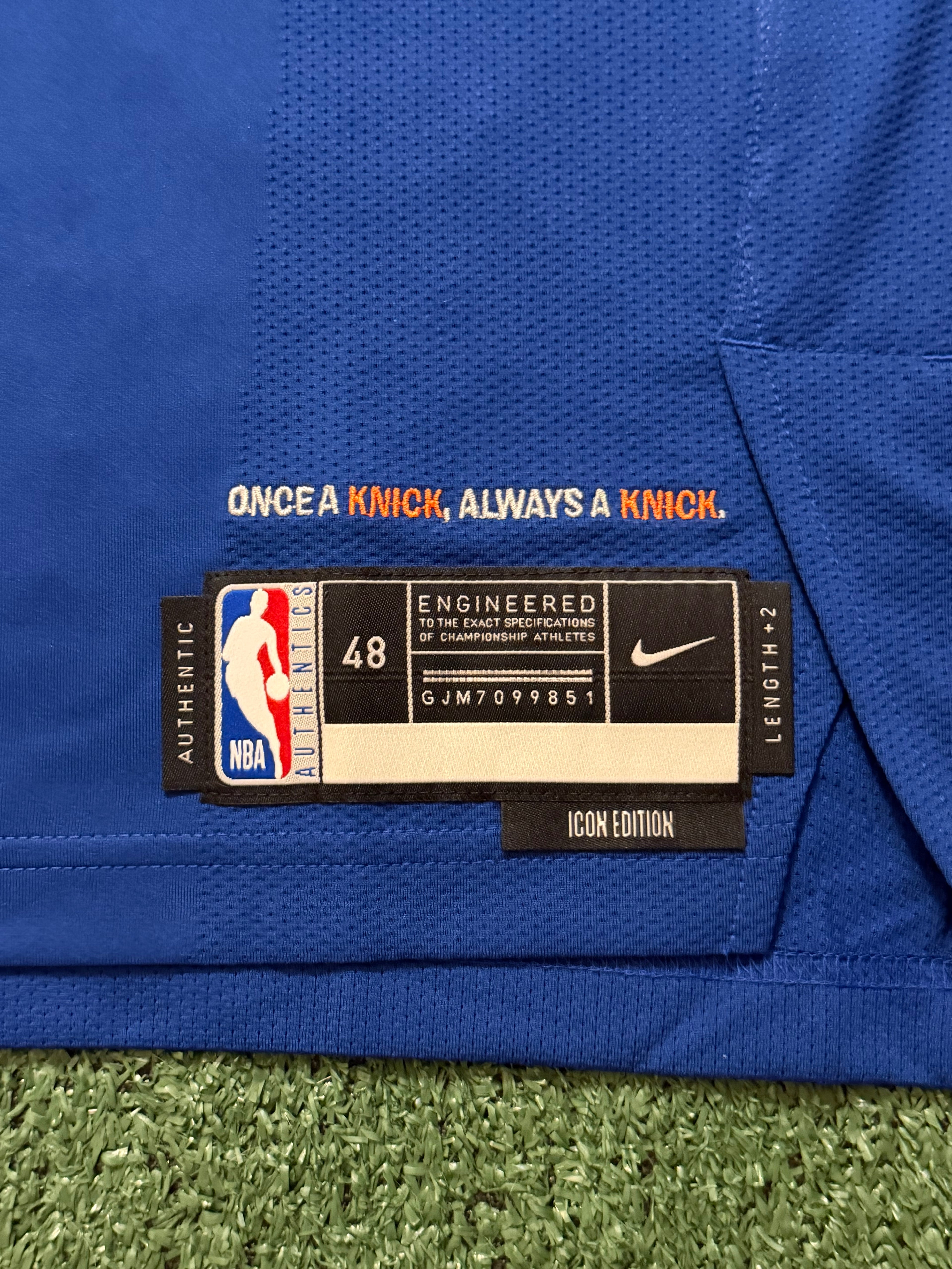 Jalen Brunson New York Knicks Jersey #11 Finals Nike ADV Authentic Blue Size 48 (L) NBA