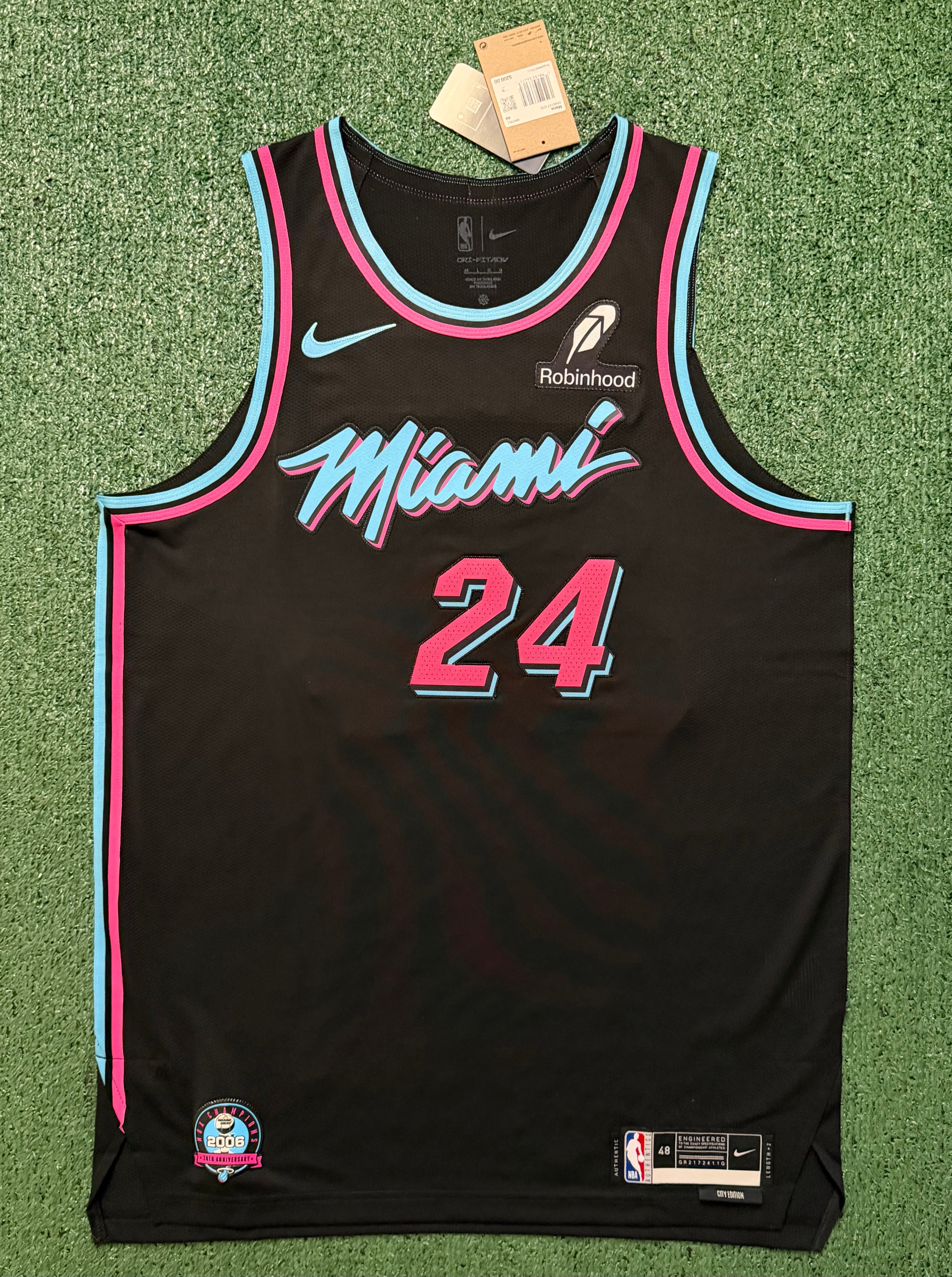 Norman Powell Miami Heat Jersey Nike ADV Authentic Black Size 48 (Large) NBA