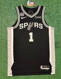 Victor Wembanyama San Antonio Spurs Jersey #1 Nike ADV Authentic Black Size 48 (L) NBA
