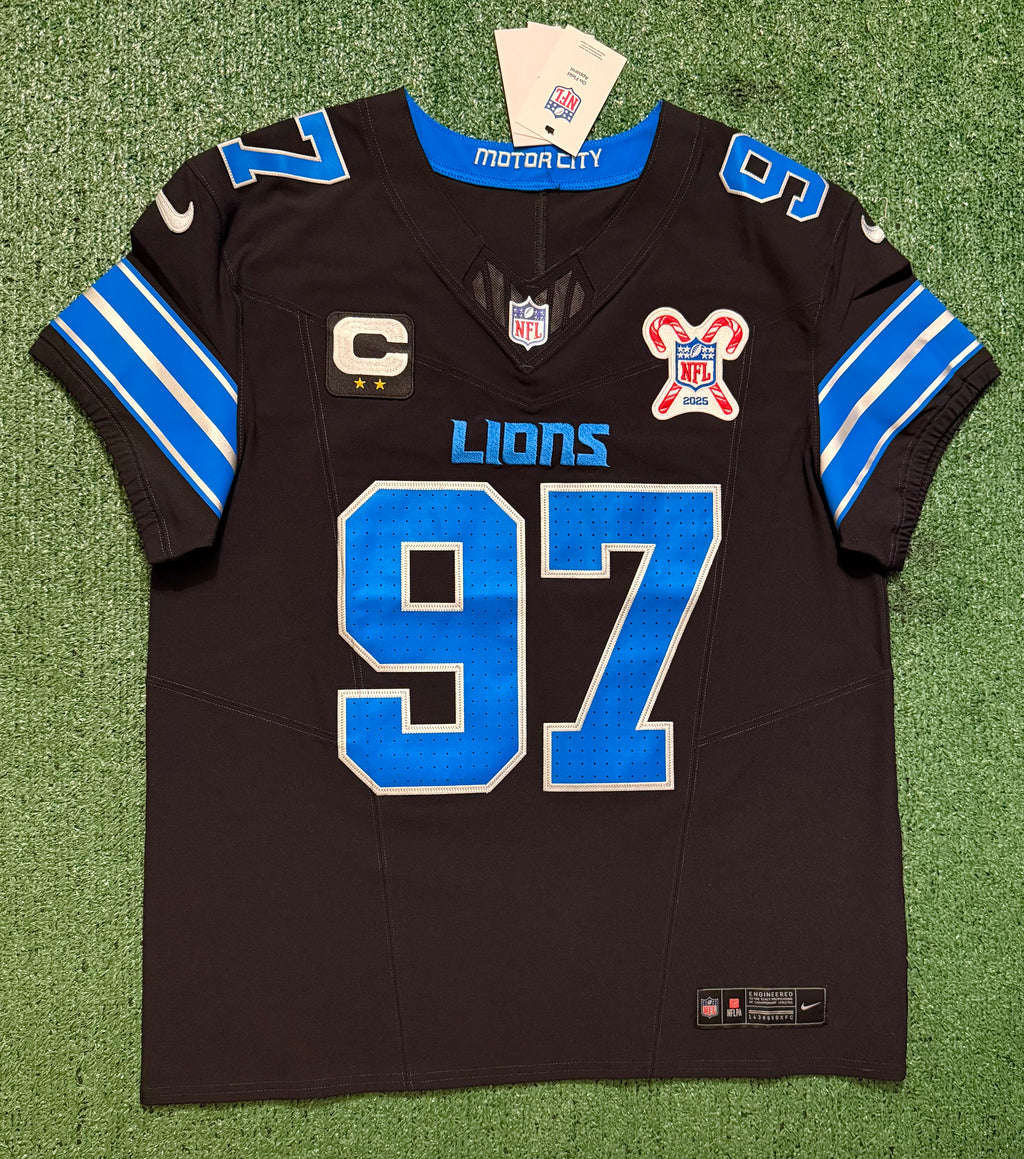 Aidan Hutchinson Detroit Lions Jersey #97 Nike Vapor FUSE Elite black size 44 (Large) NFL