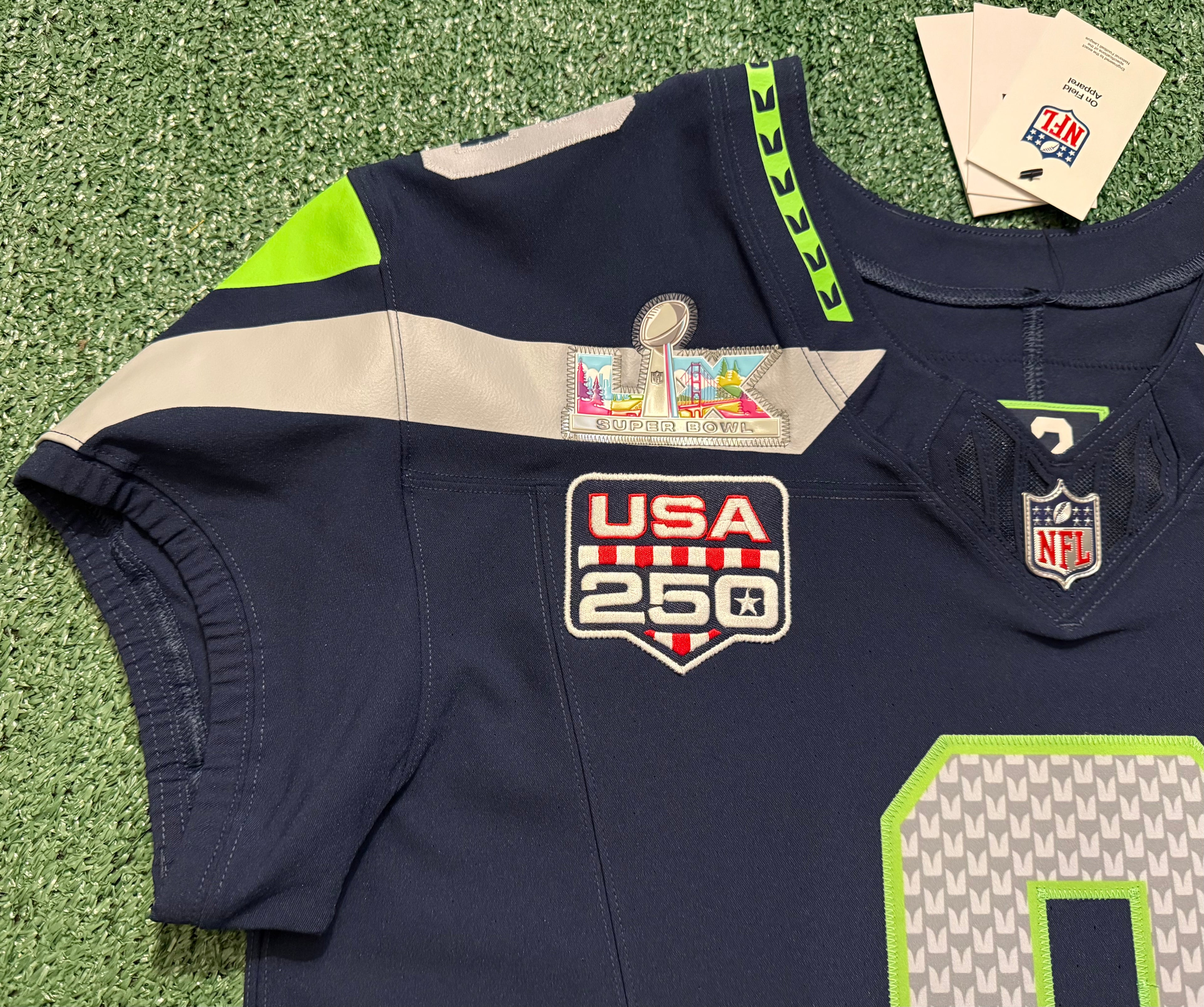 Kenneth Walker III Seattle Seahawks Jersey #9 Nike Vapor FUSE Elite Blue Size 44 (Large) NFL