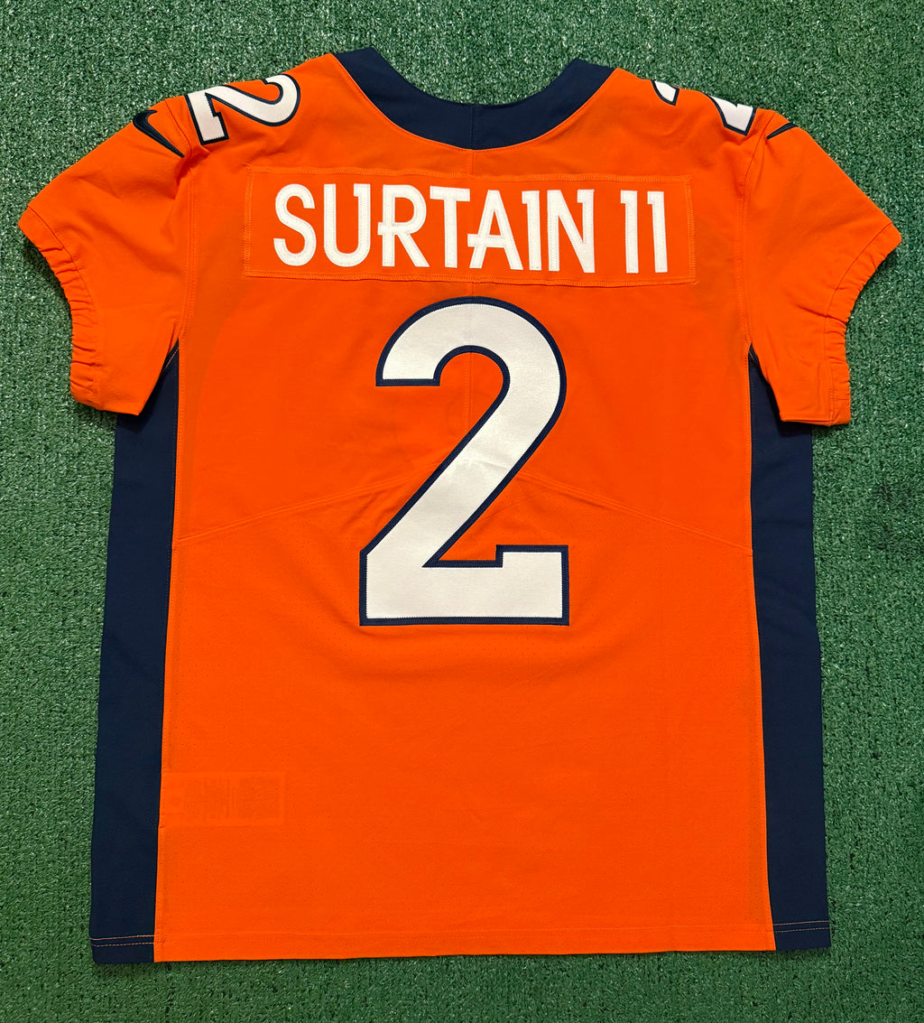 Pat Surtain II Denver Broncos Jersey #2 Nike Vapor Elite Orange Size 48 (XL) NFL