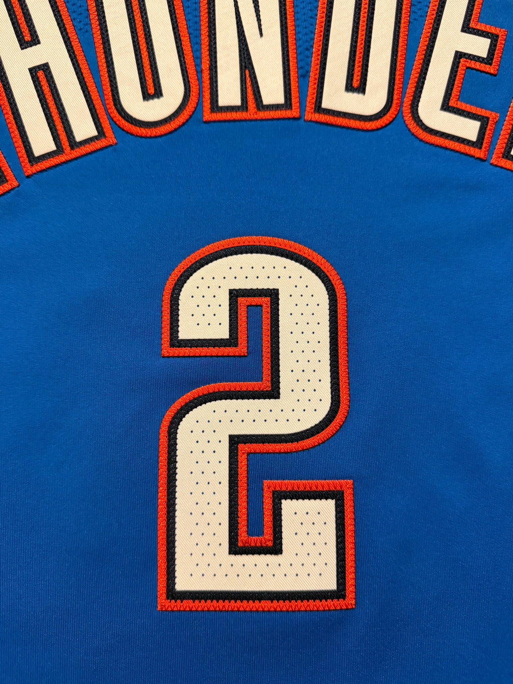 Shai Gilgeous-Alexander Oklahoma City Thunder Jersey #2 Nike ADV Authentic Blue Size 44 (M) NBA