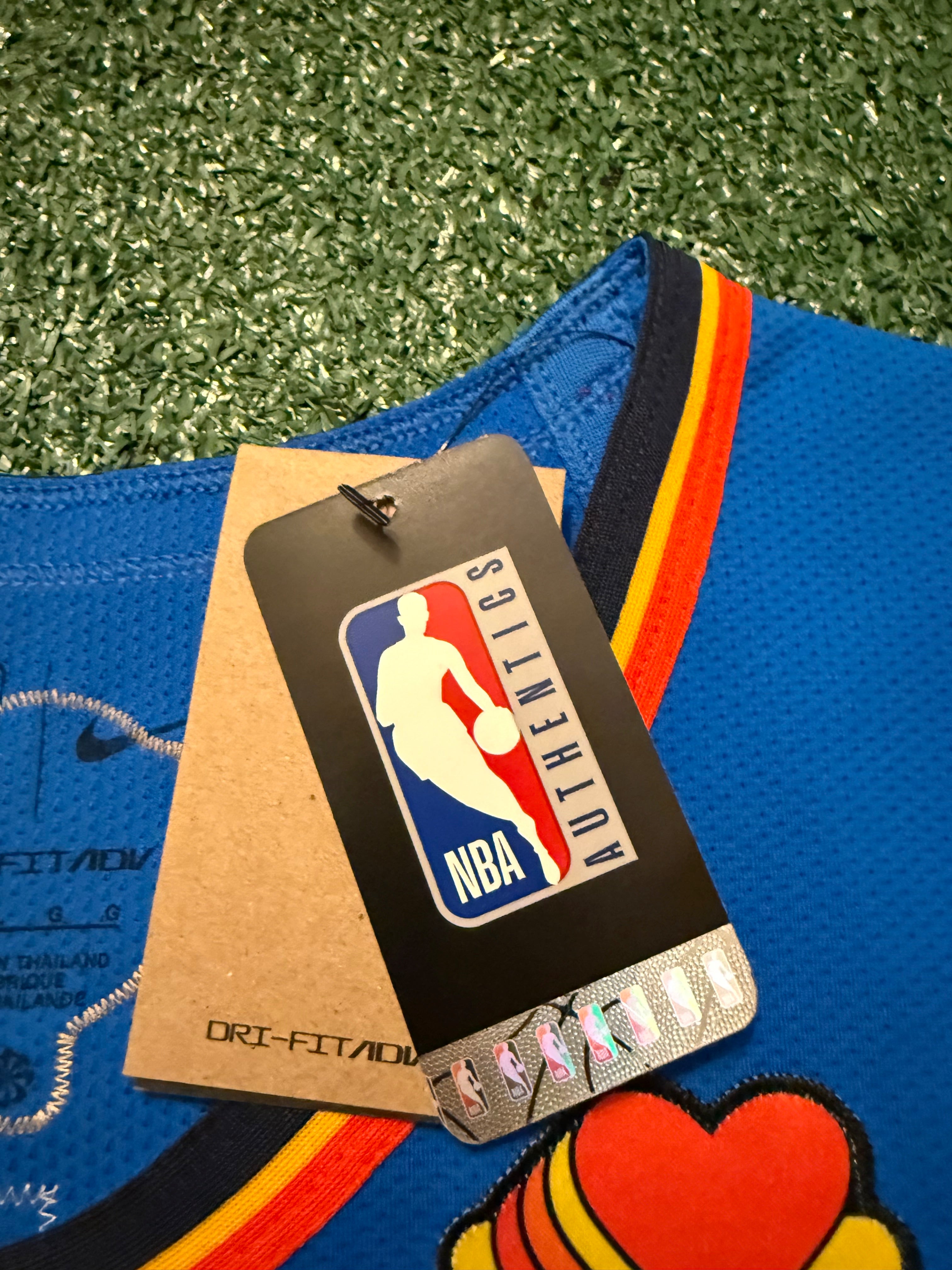 Shai Gilgeous-Alexander Oklahoma City Thunder Jersey #2 Nike ADV Authentic Blue Size 48 (L) NBA