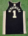 Victor Wembanyama San Antonio Spurs Jersey #1 Nike ADV Authentic Black Size 48 (L) NBA
