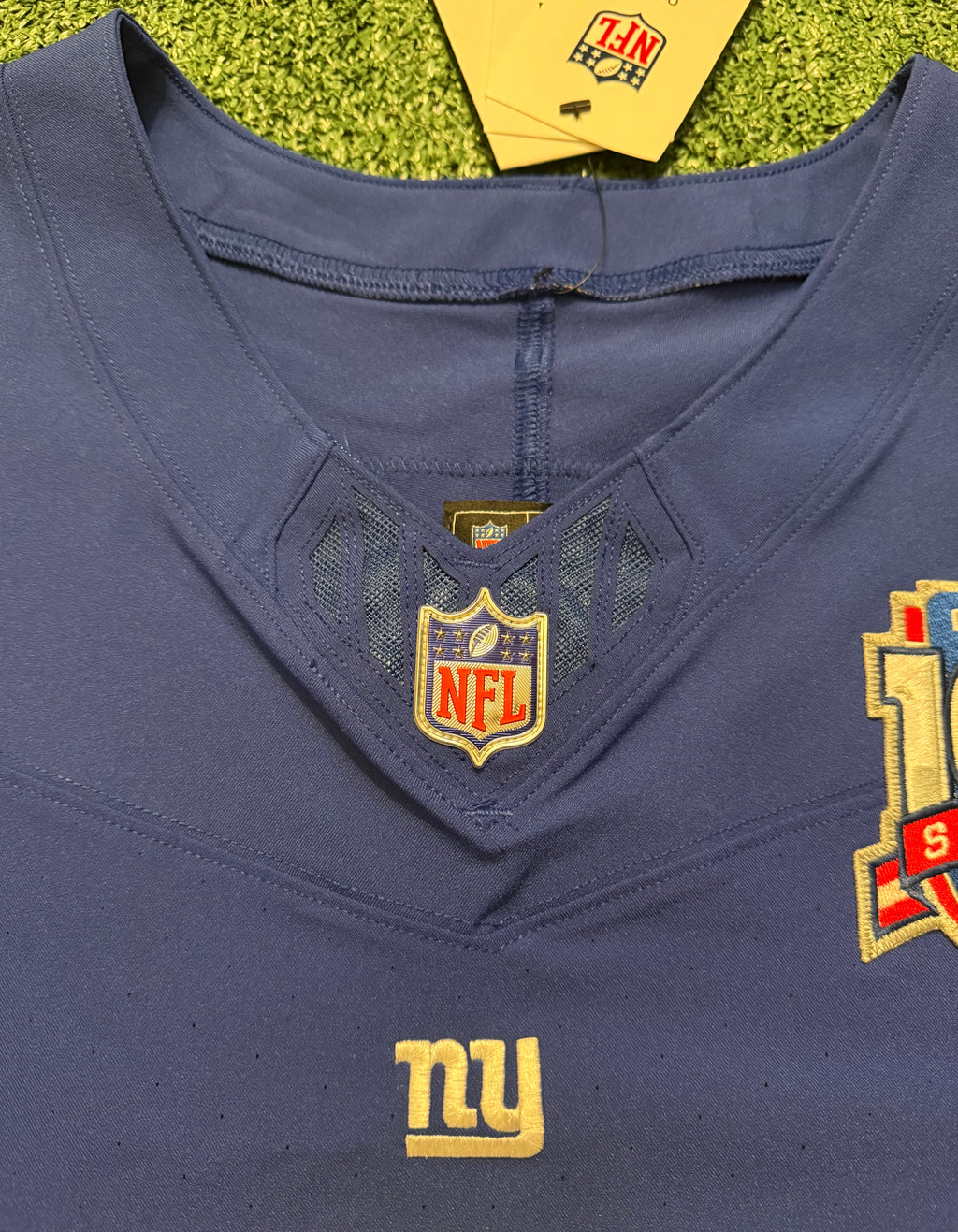 Malik Nabers New York Giants Jersey #1 Nike Vapor FUSE Elite blue size 44 (Large) NFL