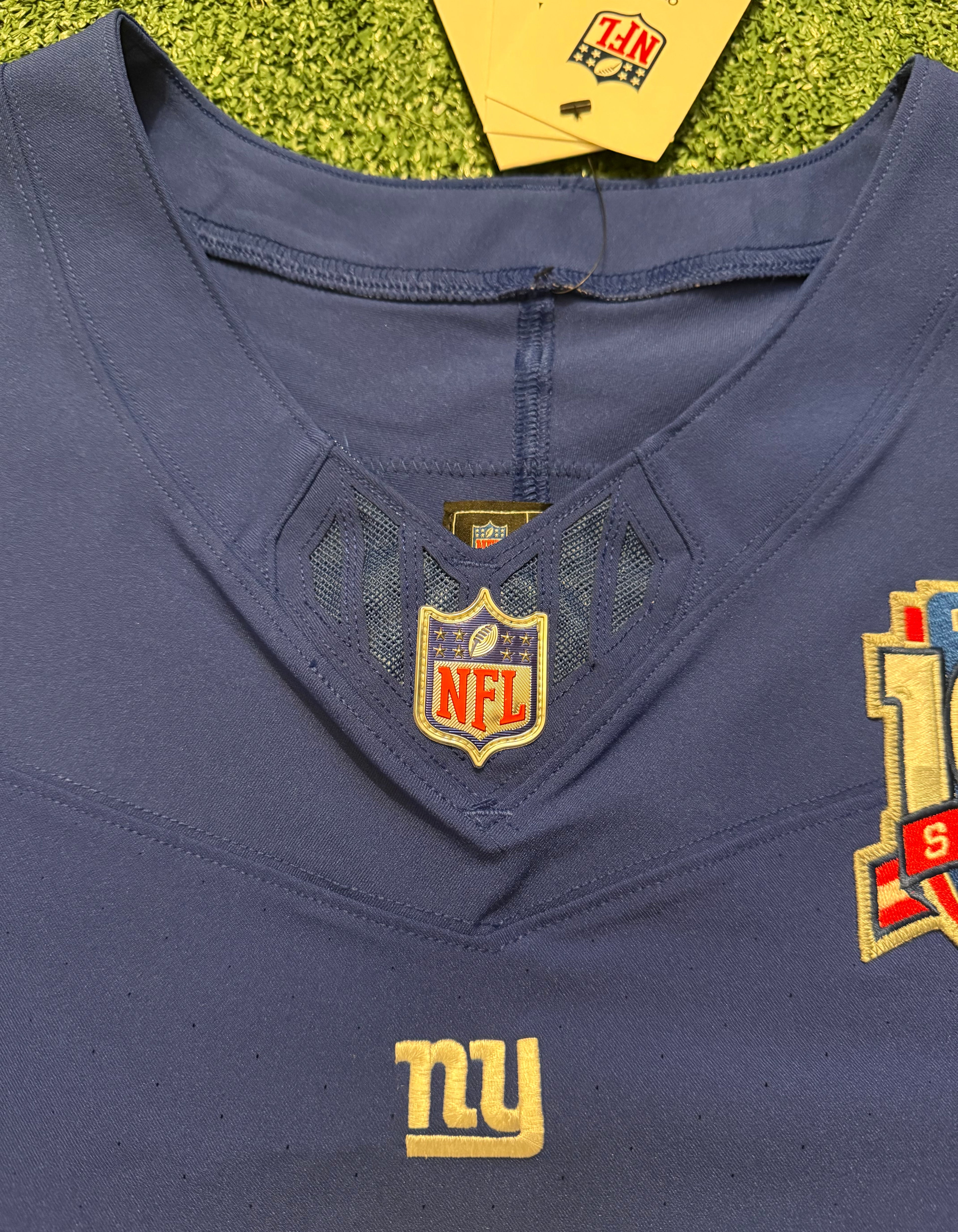 Malik Nabers New York Giants Jersey #1 Nike Vapor FUSE Elite blue size 44 (Large) NFL