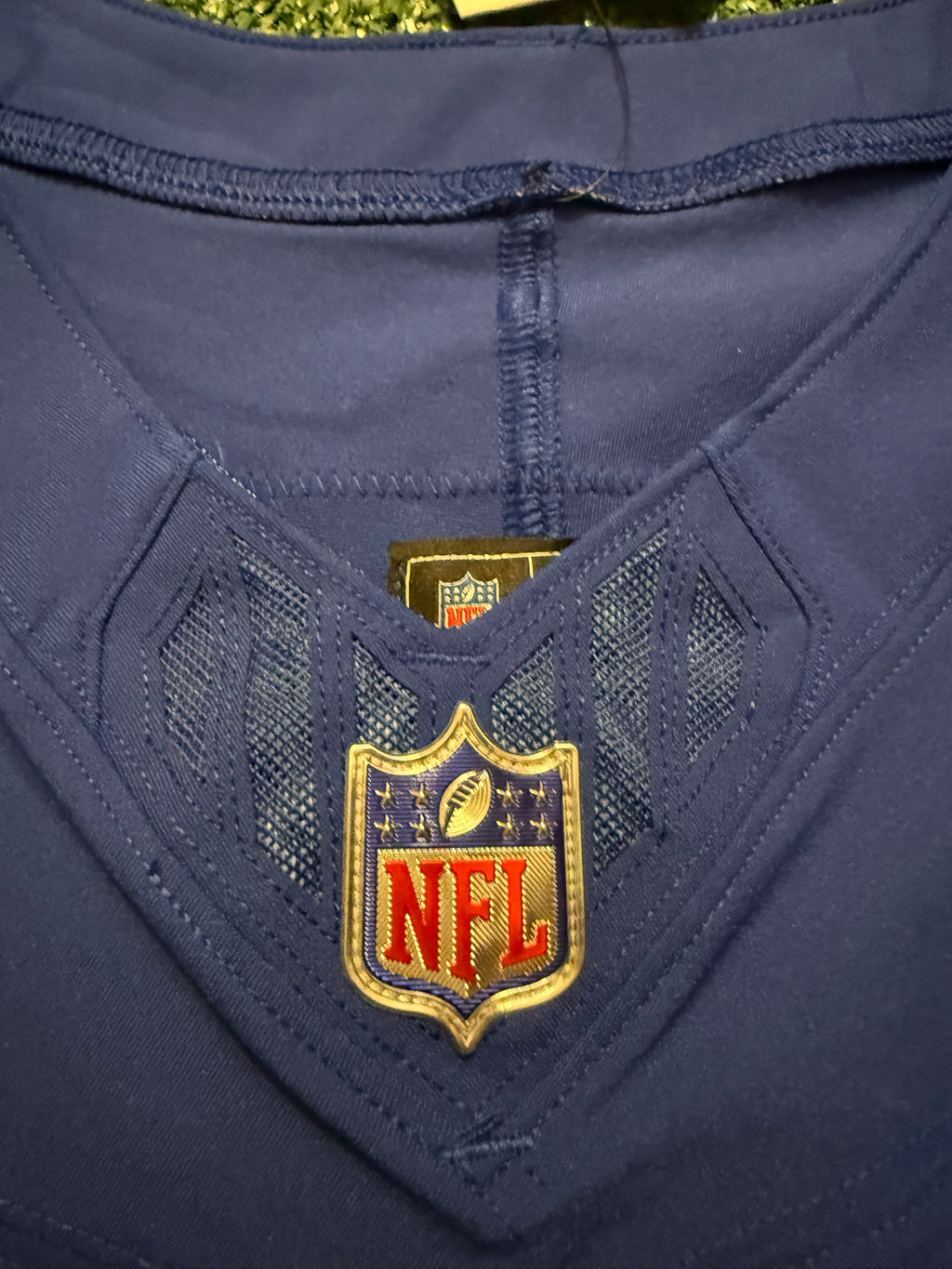 Malik Nabers New York Giants Jersey #1 Nike Vapor FUSE Elite blue size 44 (Large) NFL