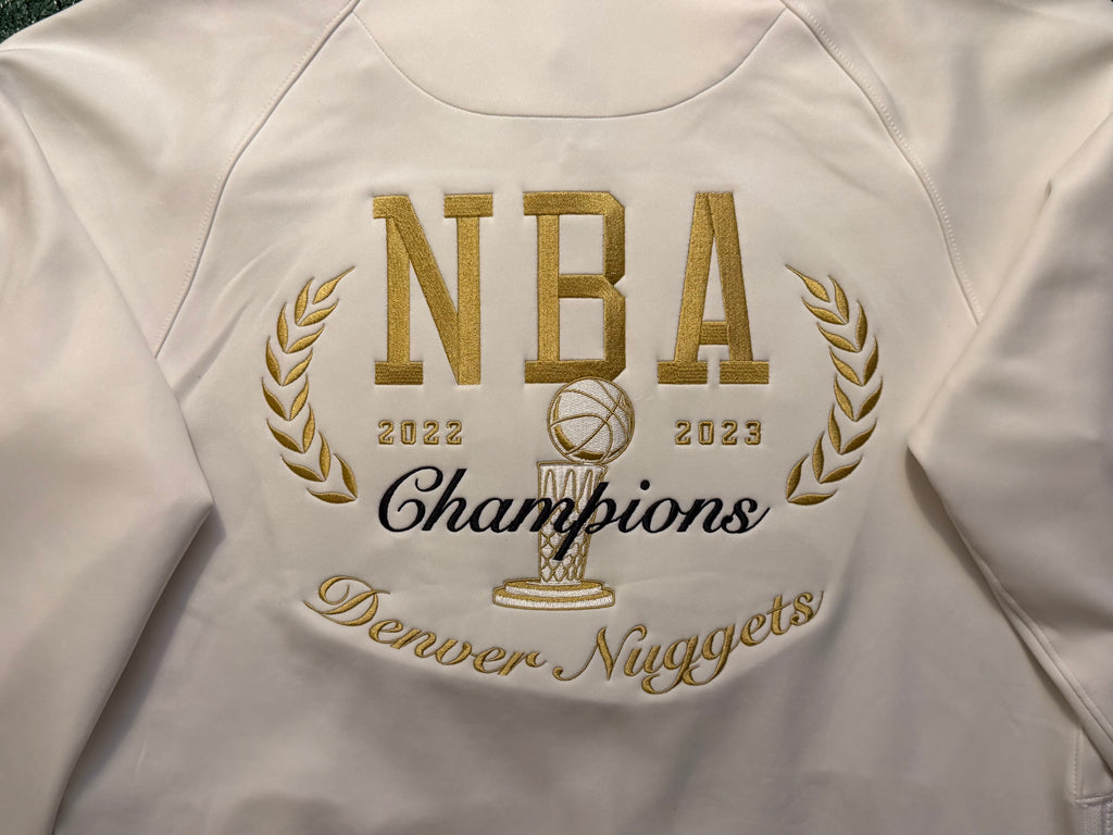 Authentic Denver Nuggets 2022-23 Nike NBA Champions Dri-Fit Full-Zip Jacket - M