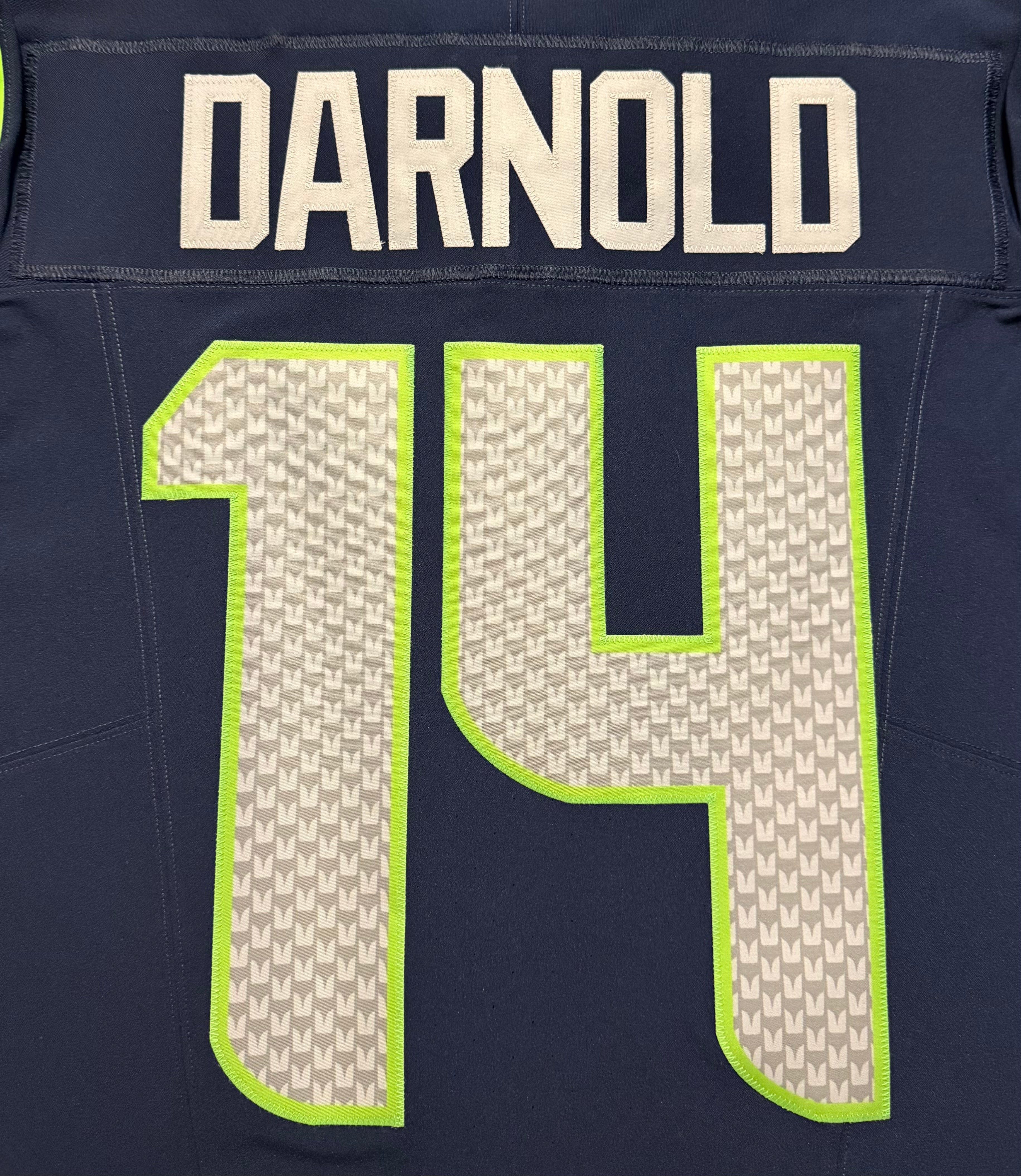 Sam Darnold Seattle Seahawks Jersey #14 Nike Vapor FUSE Elite Navy Size 40 (Medium) NFL