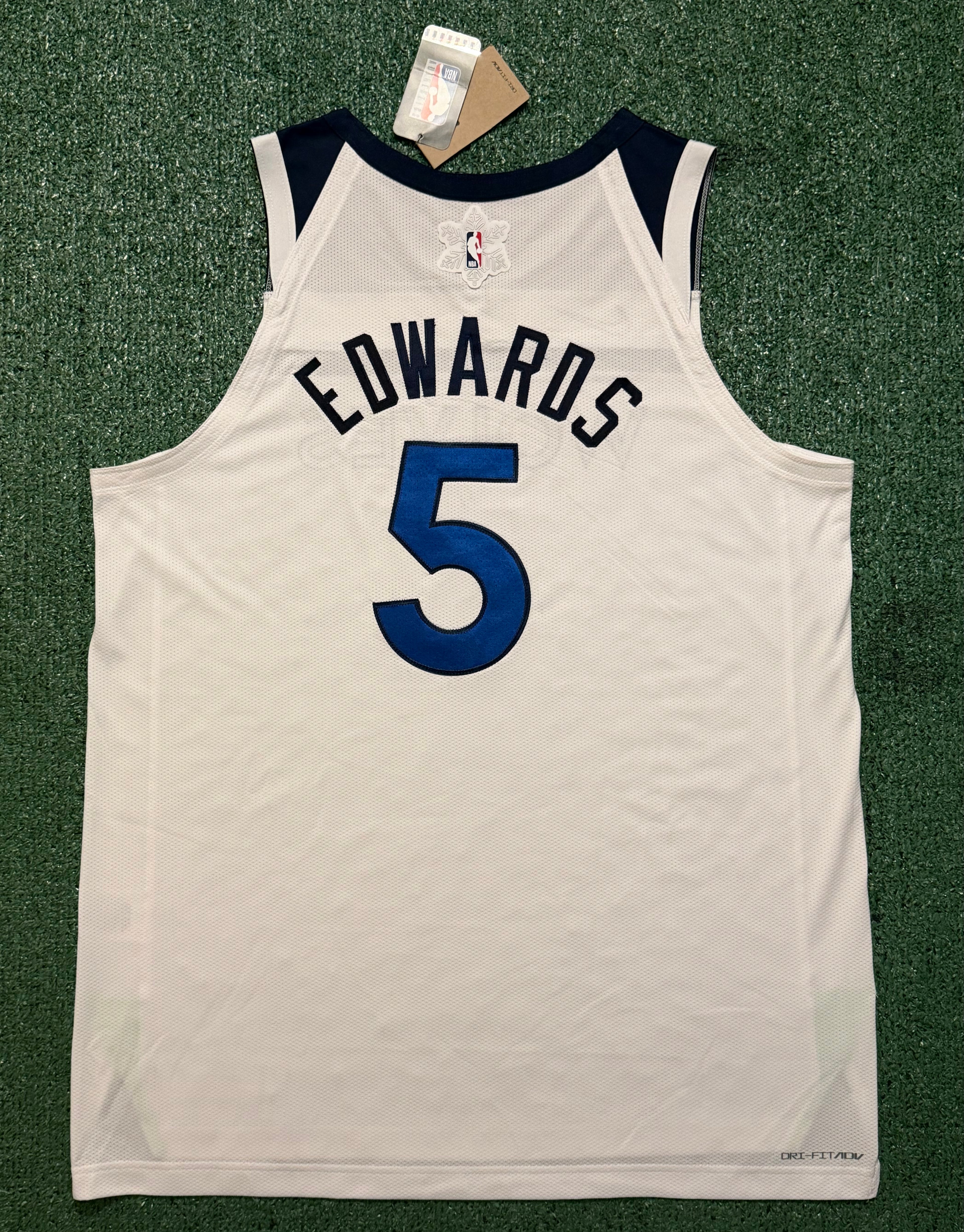 Anthony Edwards Minnesota Timberwolves Jersey #5 Nike ADV Authentic White Size 52 (XL) NBA
