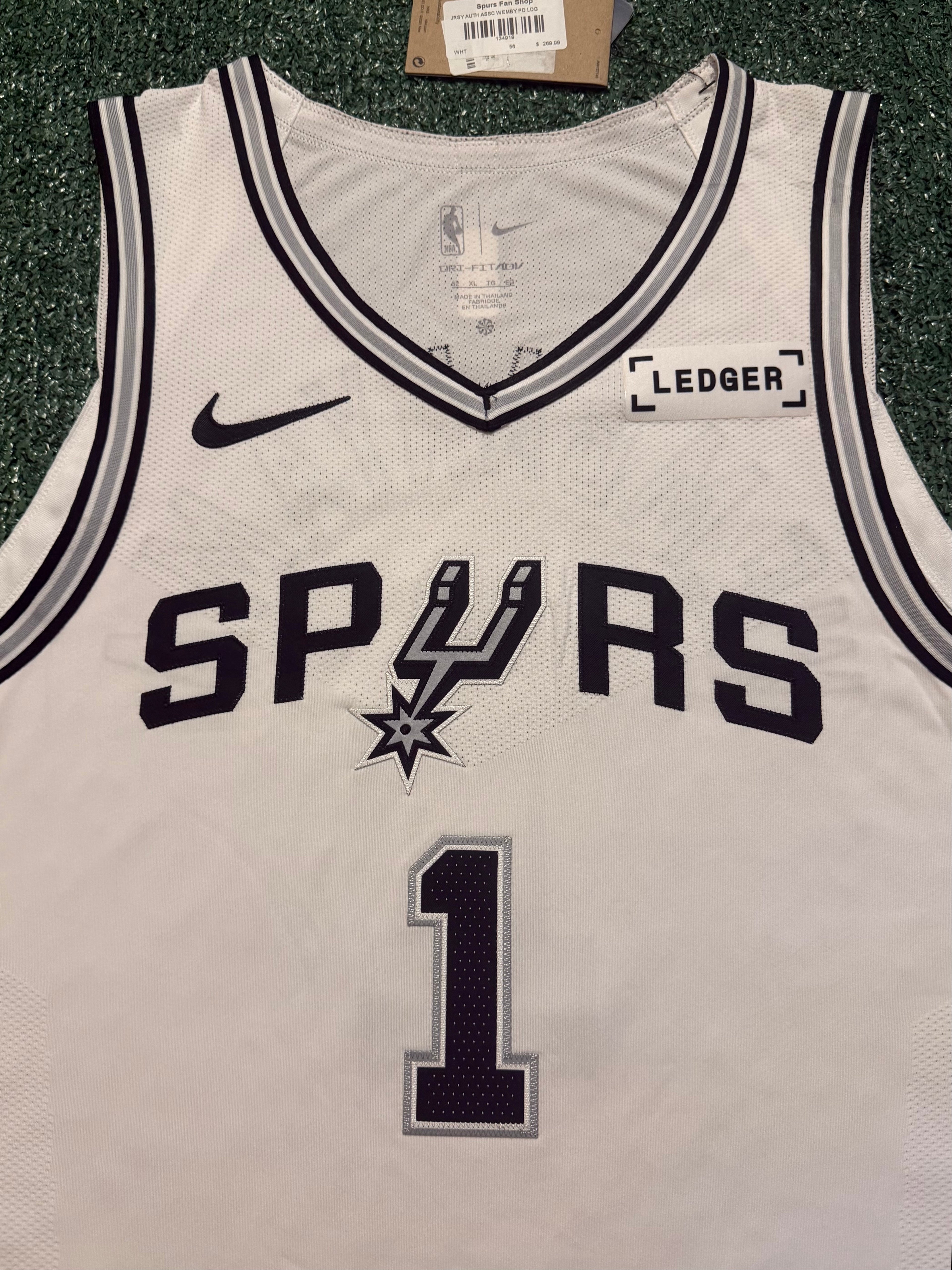 Victor Wembanyama San Antonio Spurs Jersey #1 Nike ADV Authentic White Size 52 (XL) NBA
