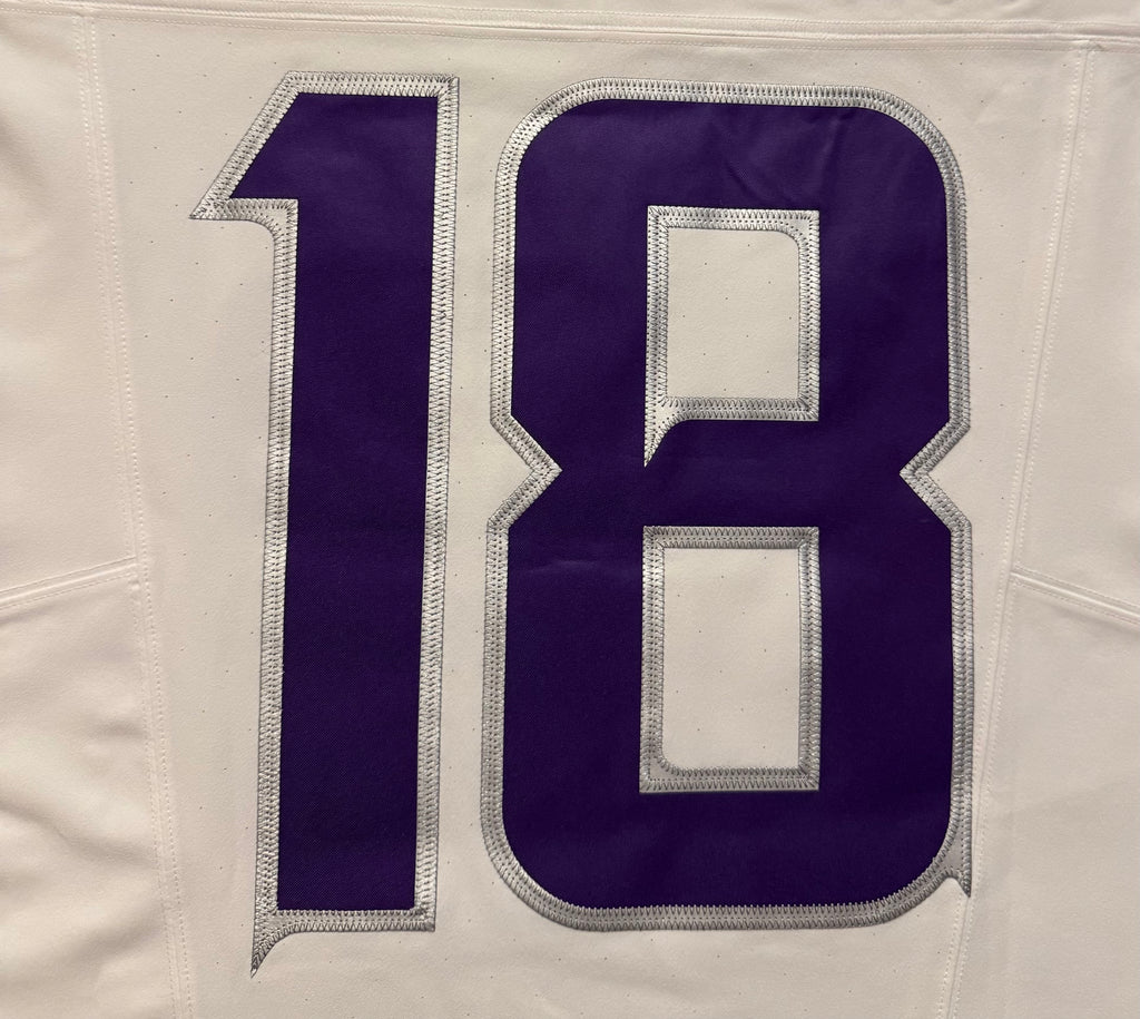 Justin Jefferson Minnesota Vikings Jersey #18 Nike Vapor FUSE Elite White Size 40 (Medium) NFL