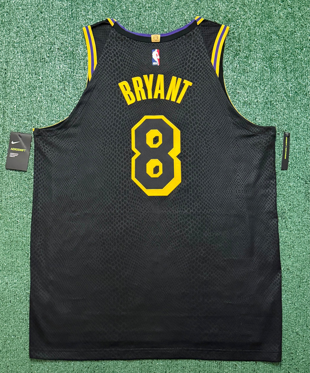 Kobe Bryant Los Angeles Lakers Jersey #8 Nike AeroSwift Authentic Black Size 52 (XL) NBA